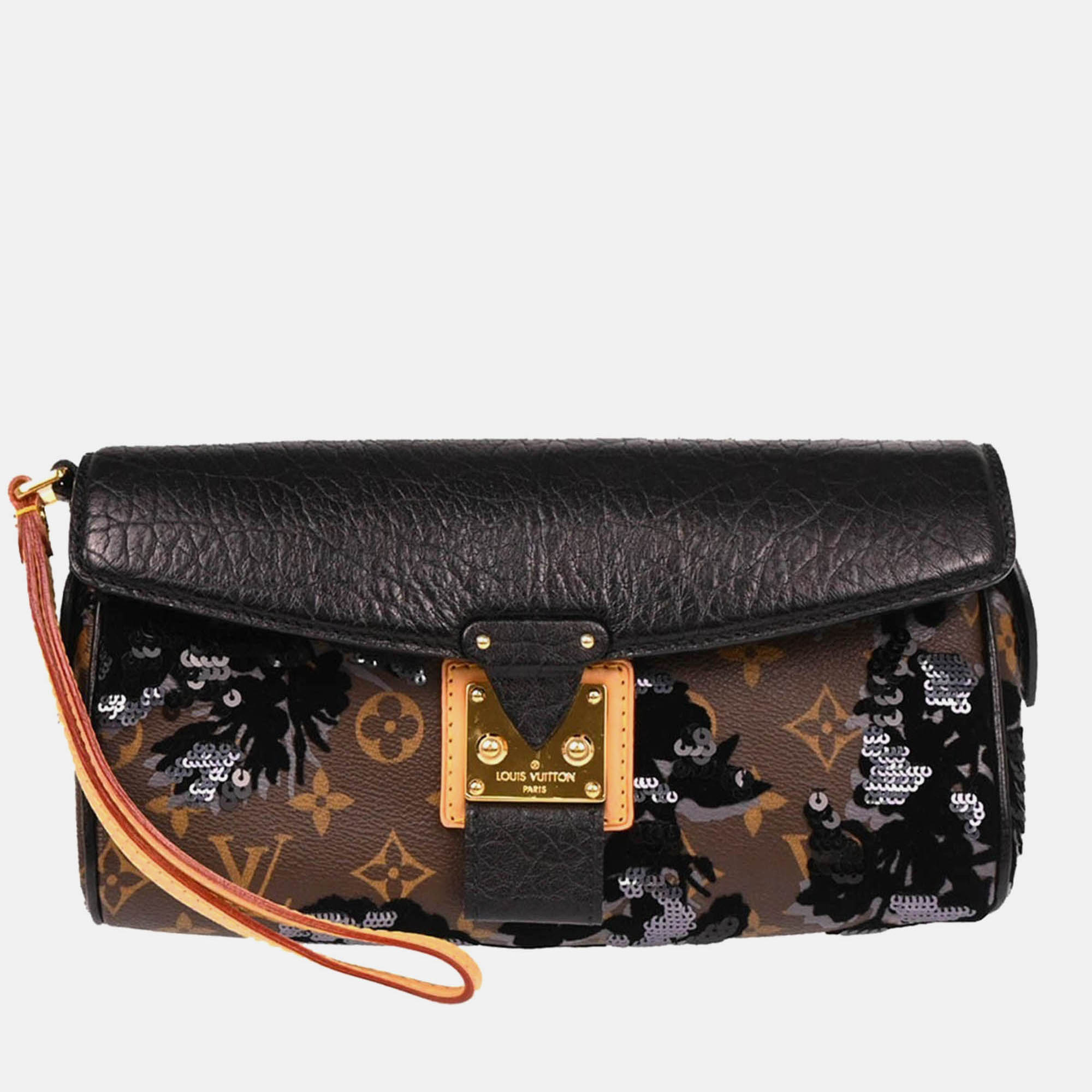 

Louis Vuitton Fleur de Jais Manege Monogram Canvas Clutch Bag, Black