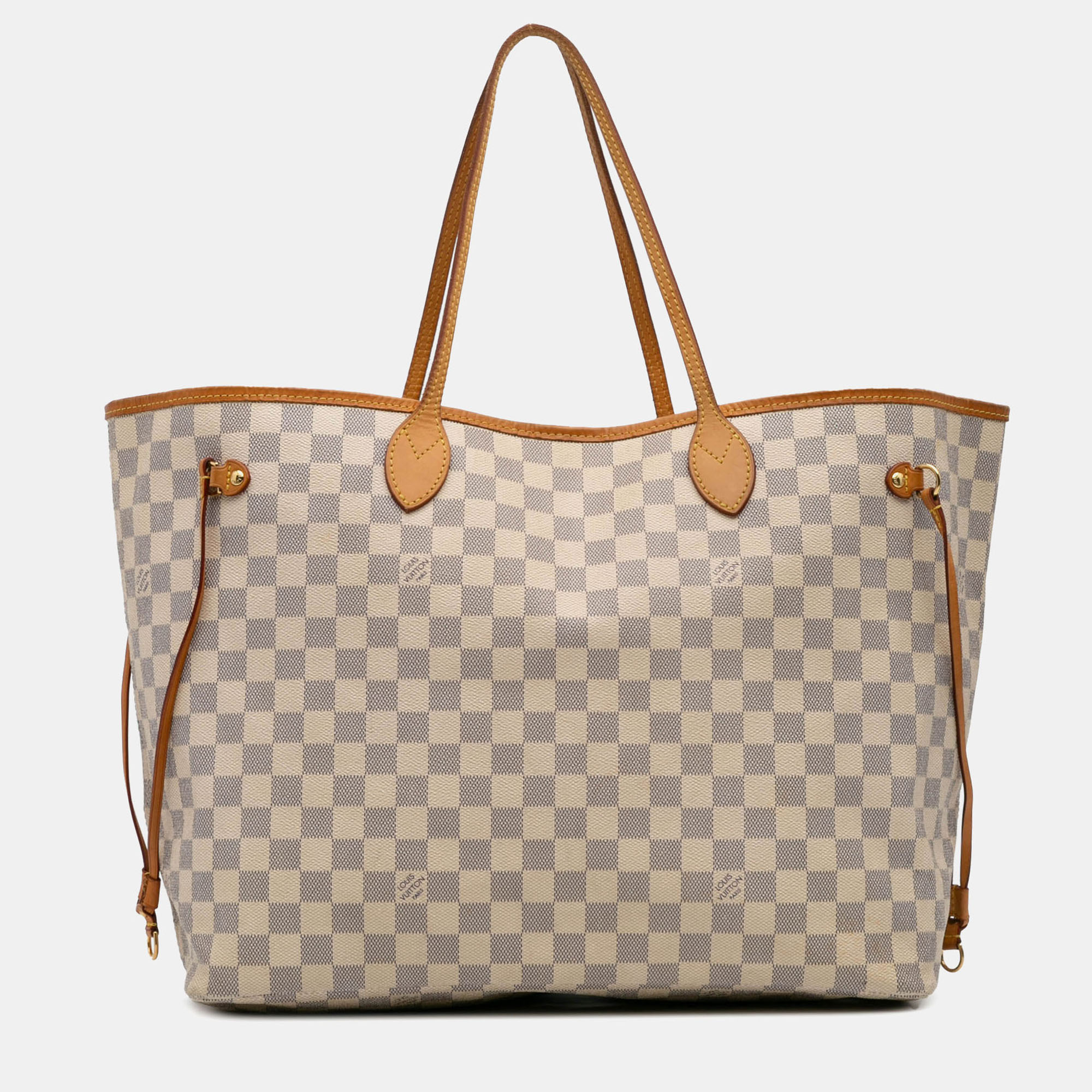 

Louis Vuitton White Damier Azur Neverfull GM