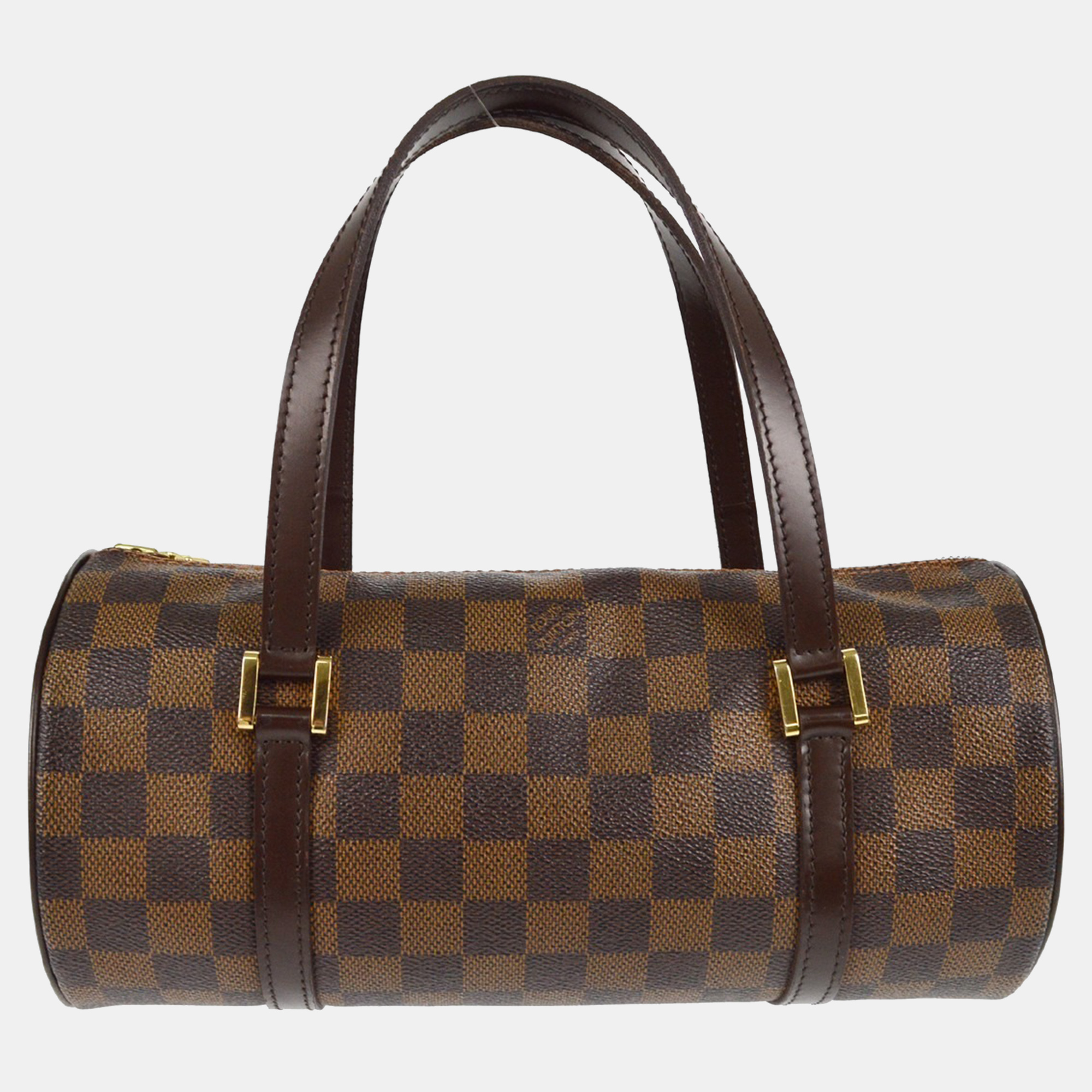 Pre-owned Louis Vuitton Papillon 26 Damier Ebene Handbag In Brown