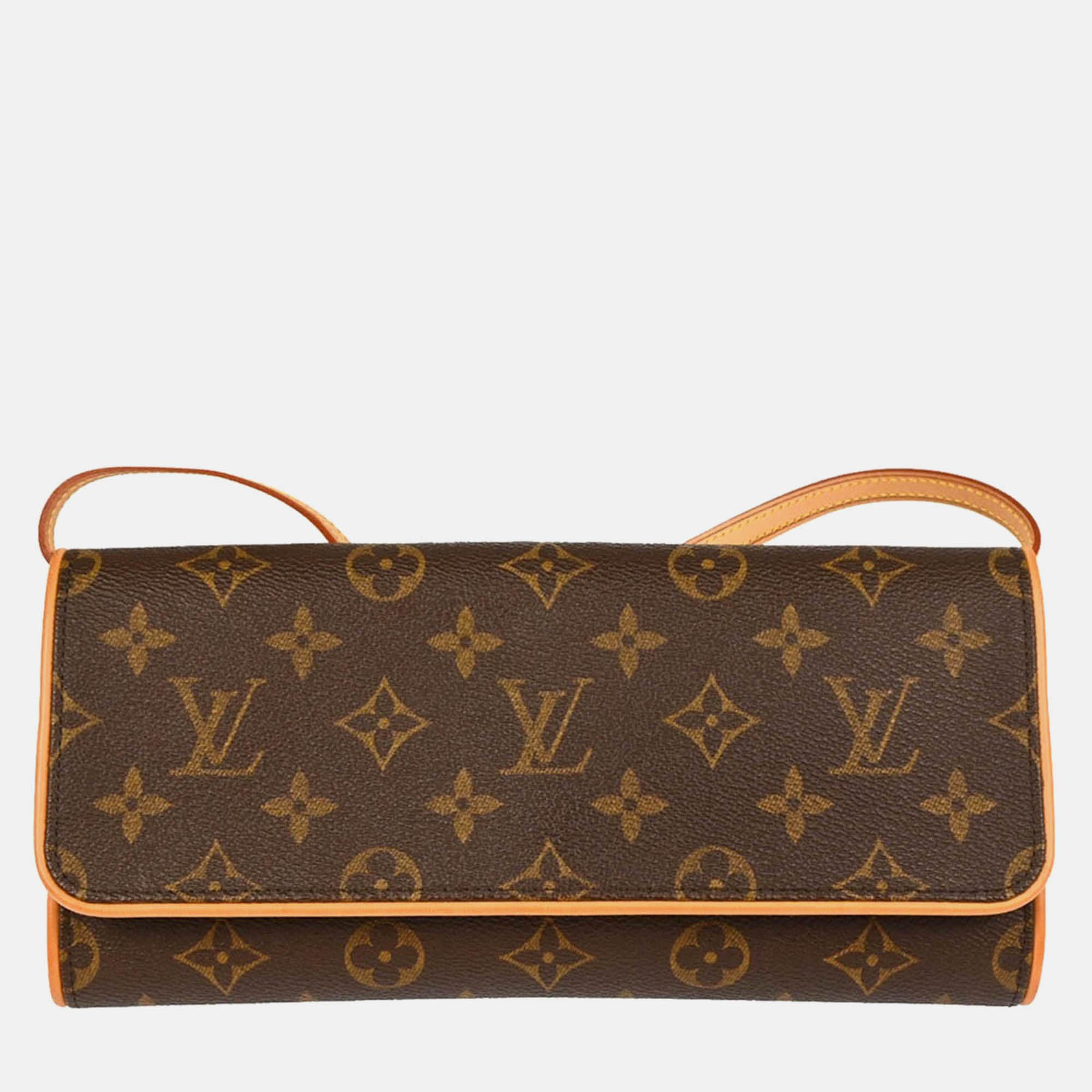 

Louis Vuitton Pochette Twin GM Monogram Canvas Crossbody Bag, Brown