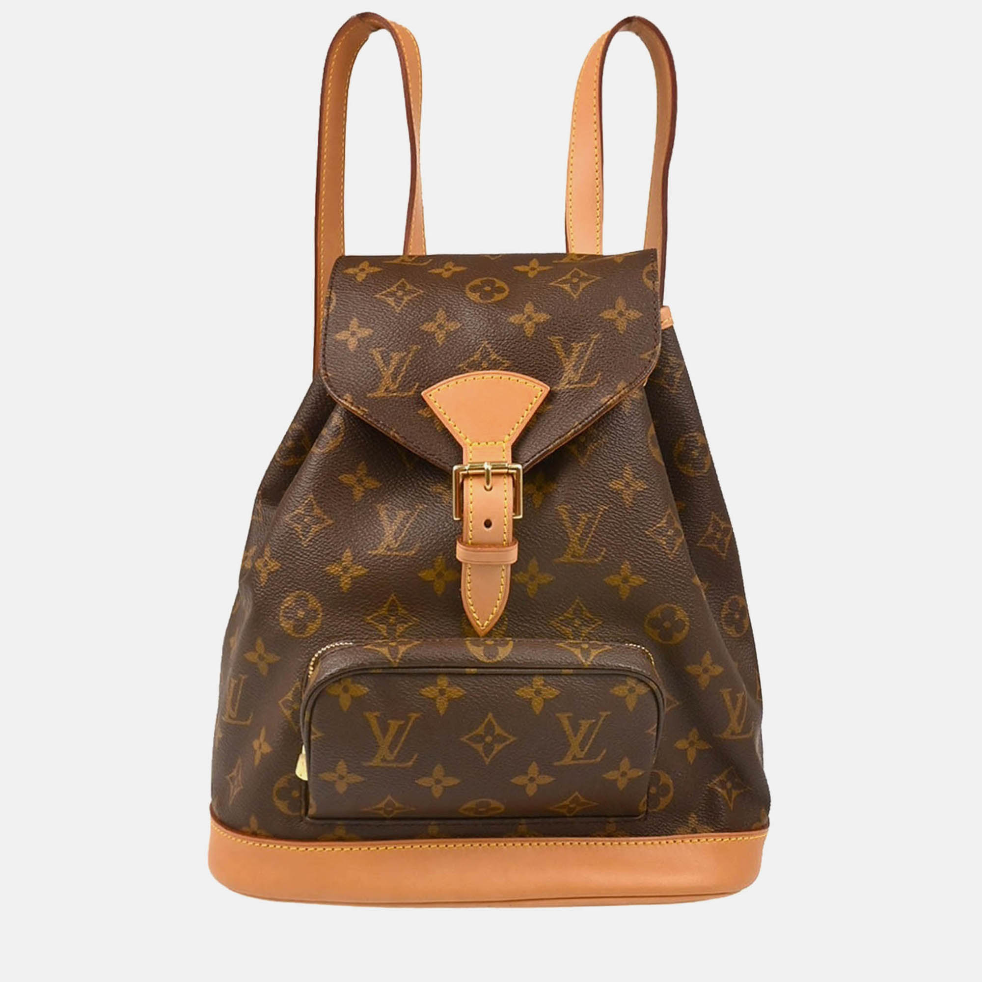 Pre-owned Louis Vuitton Montsouris Mm Monogram Canvas Backpack In Brown