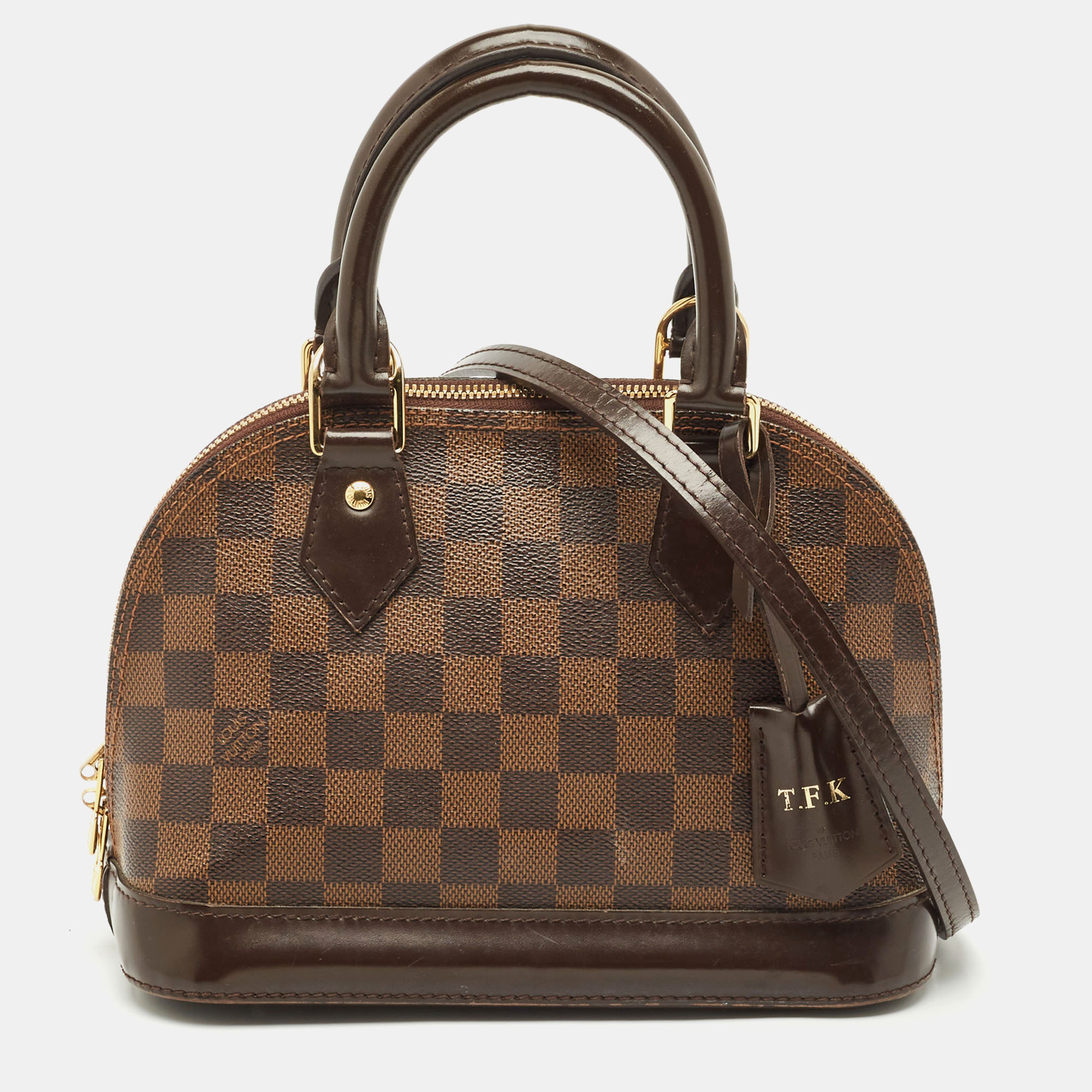 

Louis Vuitton Damier Ebene Canvas Alma BB Bag, Brown