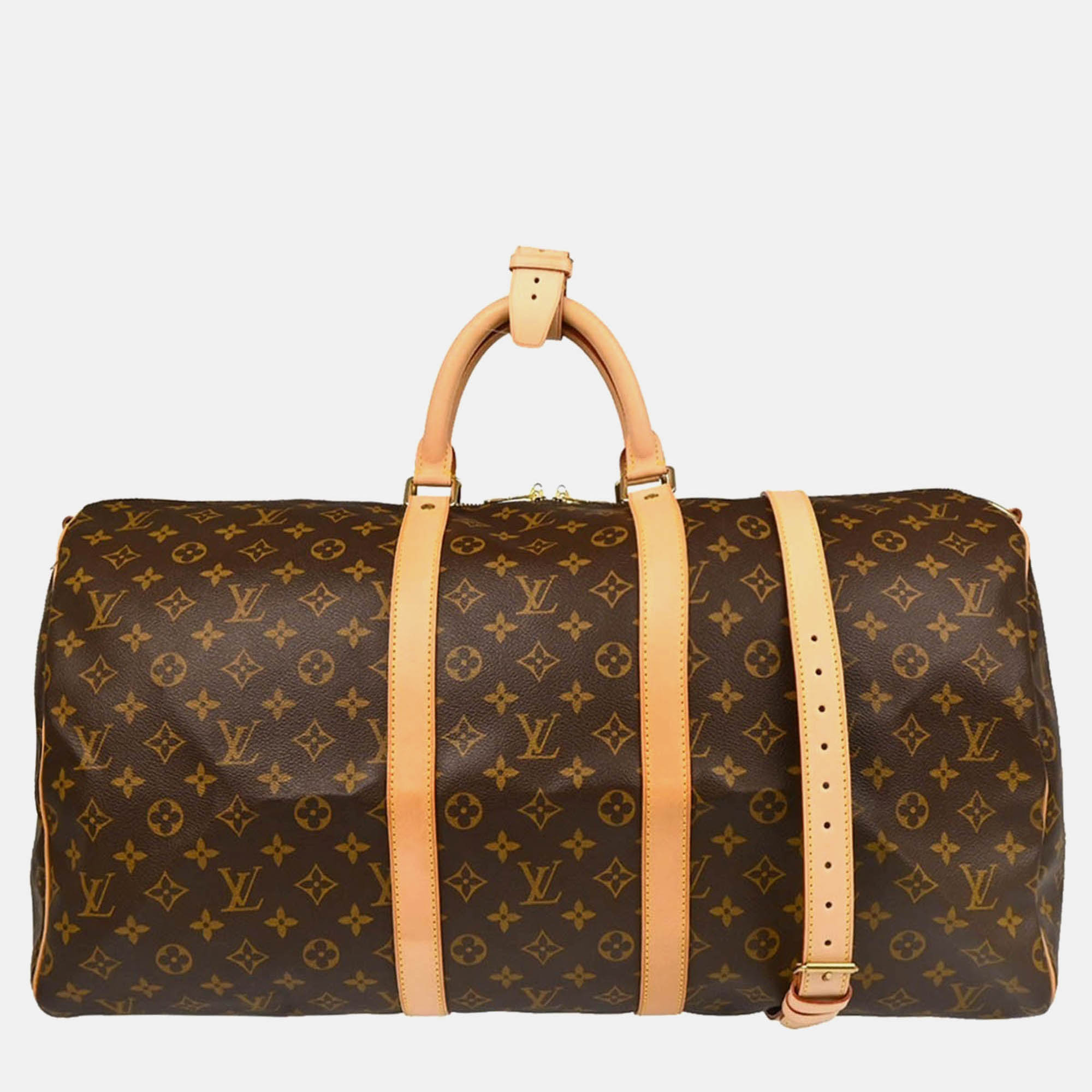 

Louis Vuitton Brown Monogram Keepall Bandouliere 55 Duffle Bag