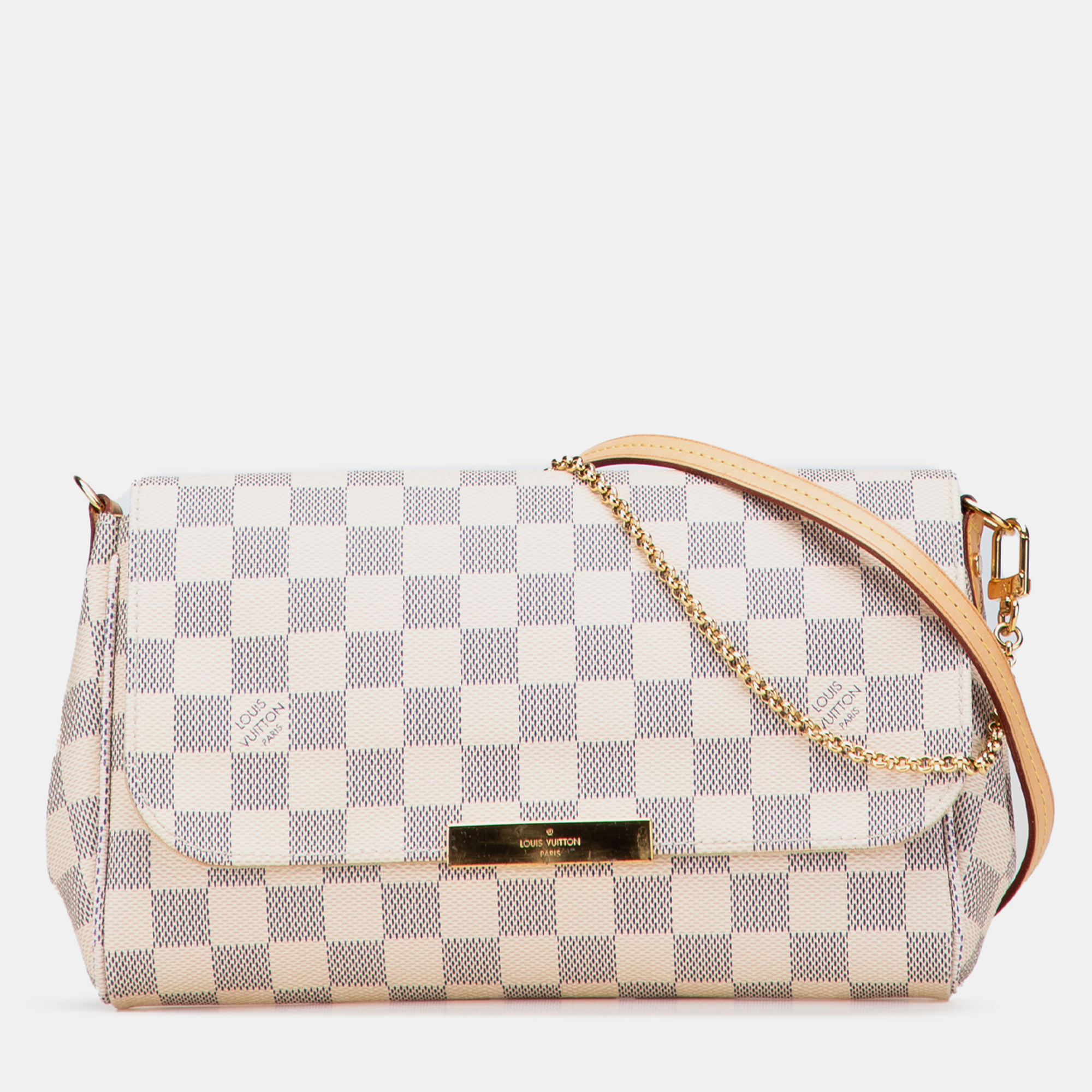 

Louis Vuitton White Damier Azur Favorite MM