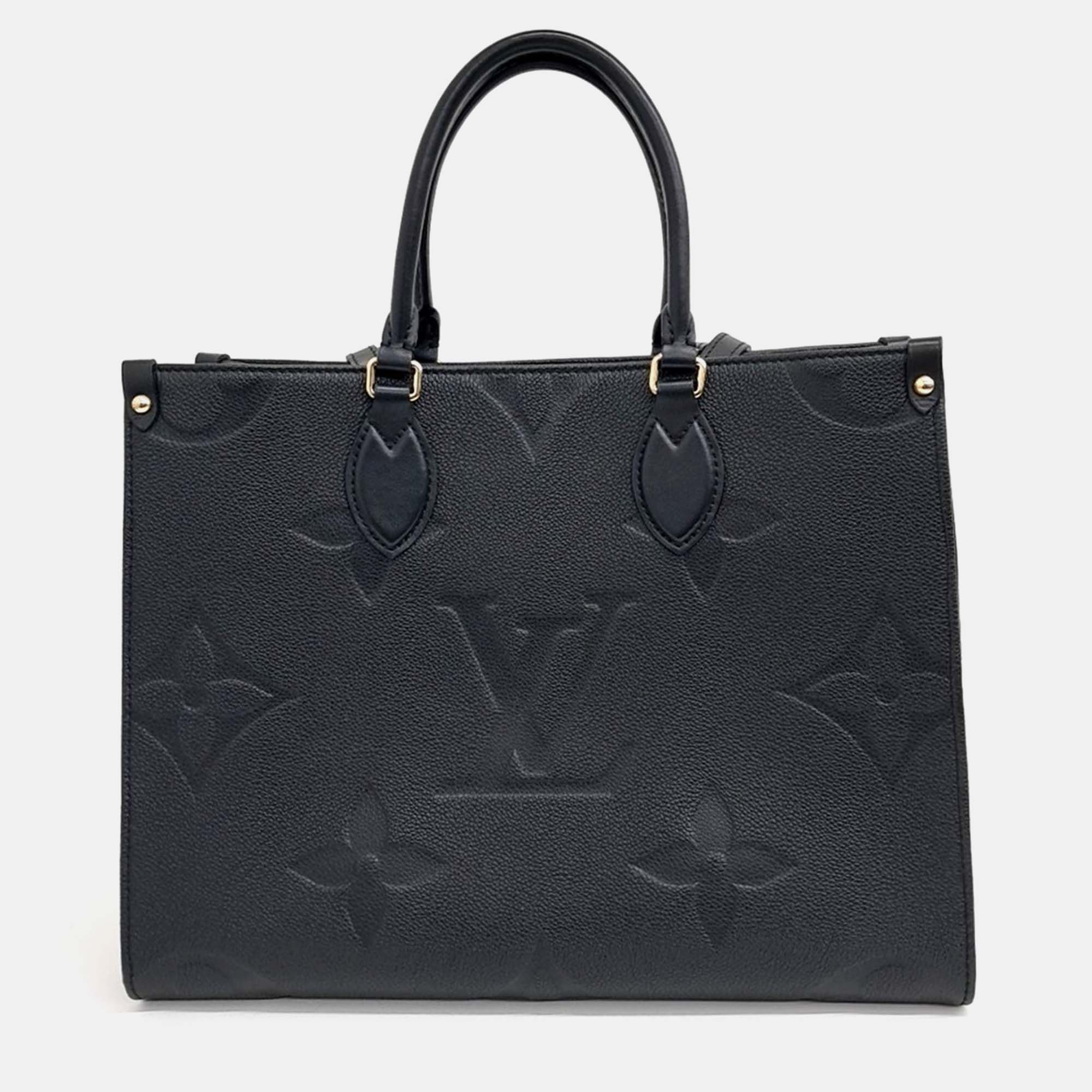 

Louis Vuitton Black Leather Empreinte OnTheGo MM Bag
