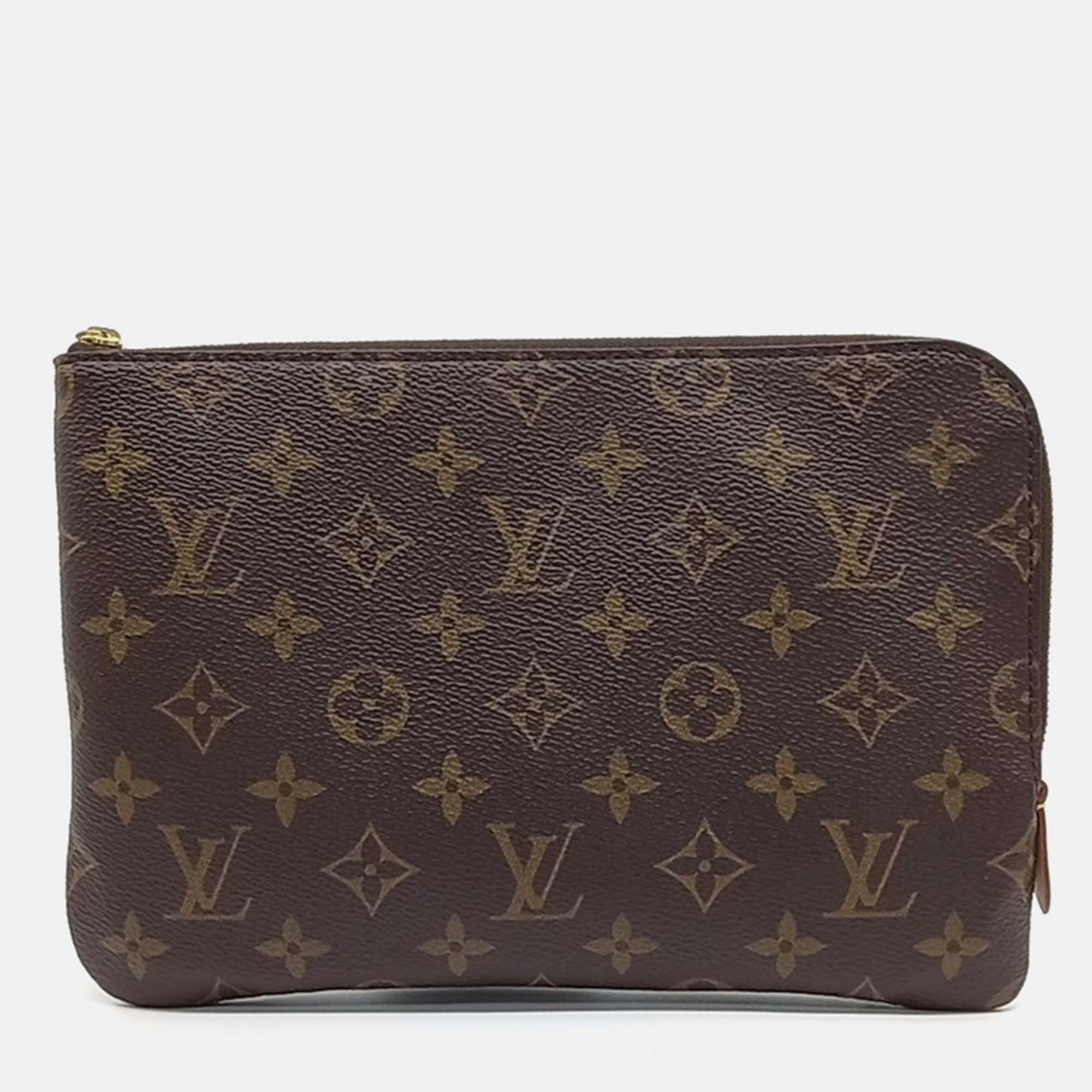 

Louis Vuitton Brown Coated Canvas Etu Voyage PM Bag
