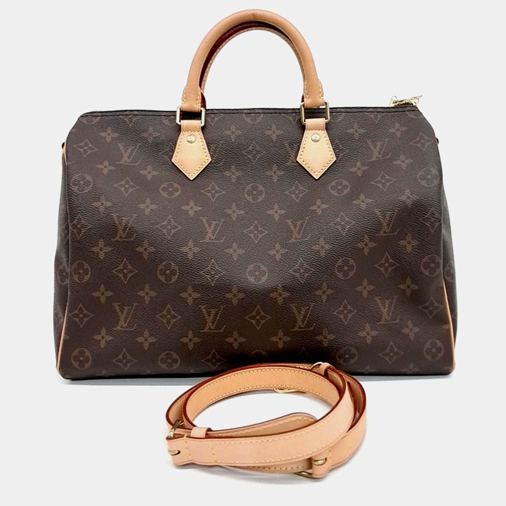 

Louis Vuitton Brown PVC Bandouliere Speedy 35 bag