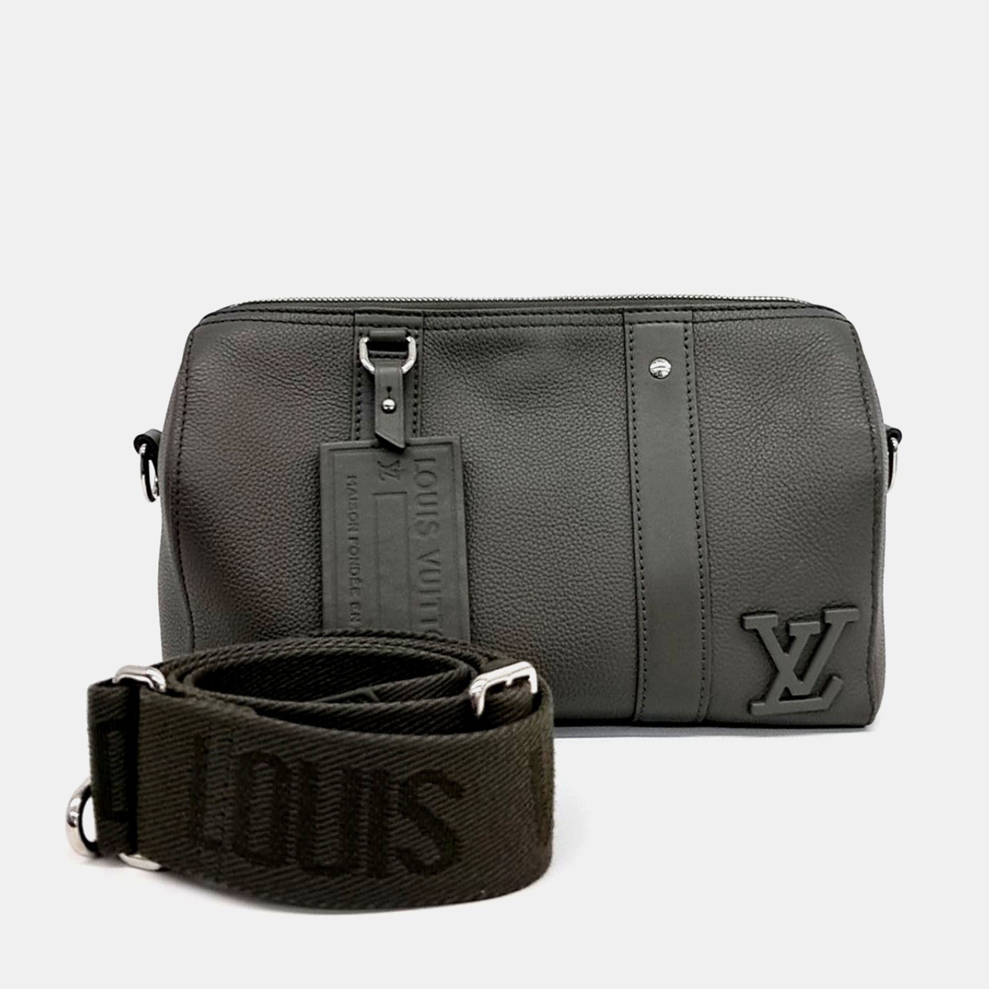 

Louis Vuitton Green Leather City Keepall bag