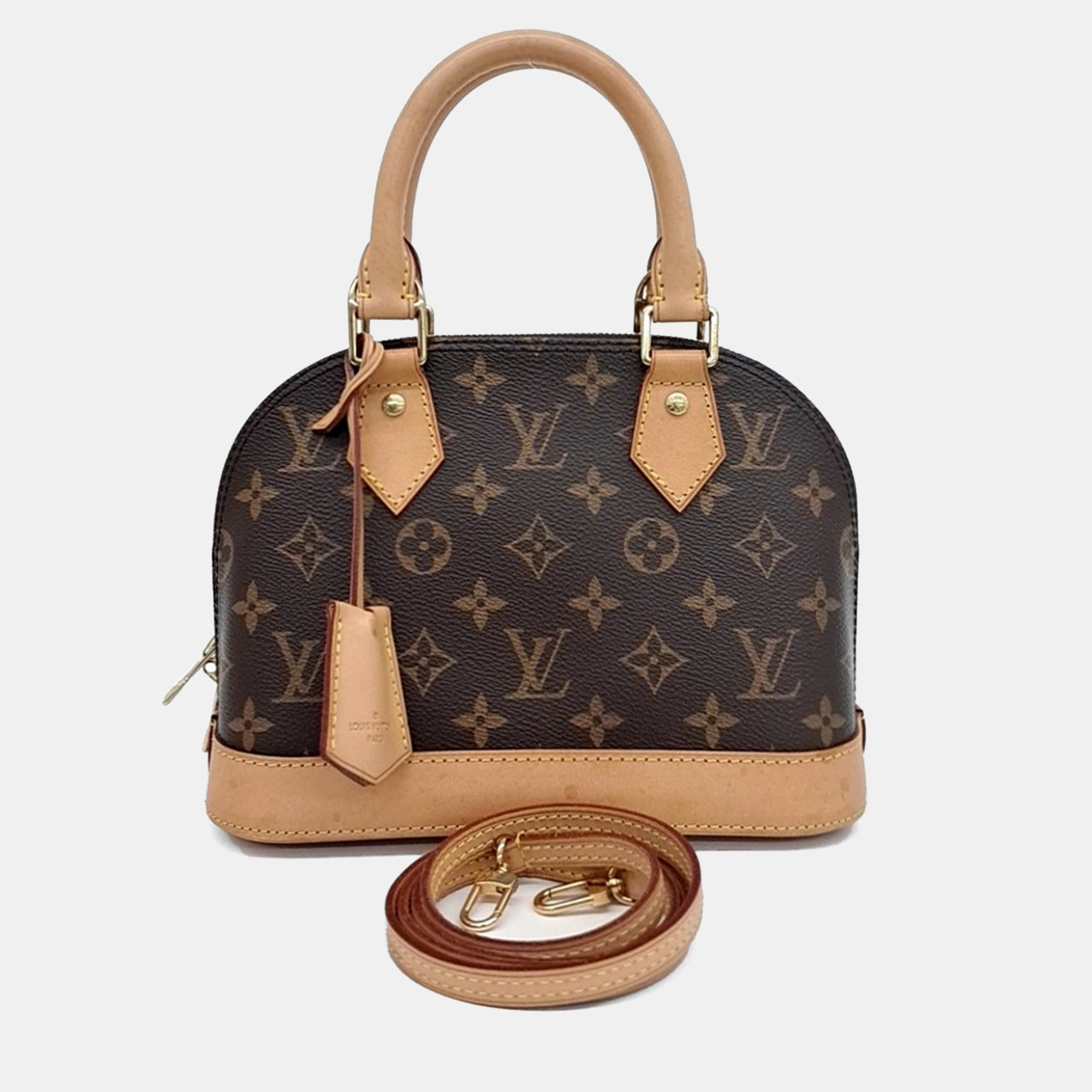 

Louis Vuitton Brown Coated Canvas and Leather Monogram Alma BB bag