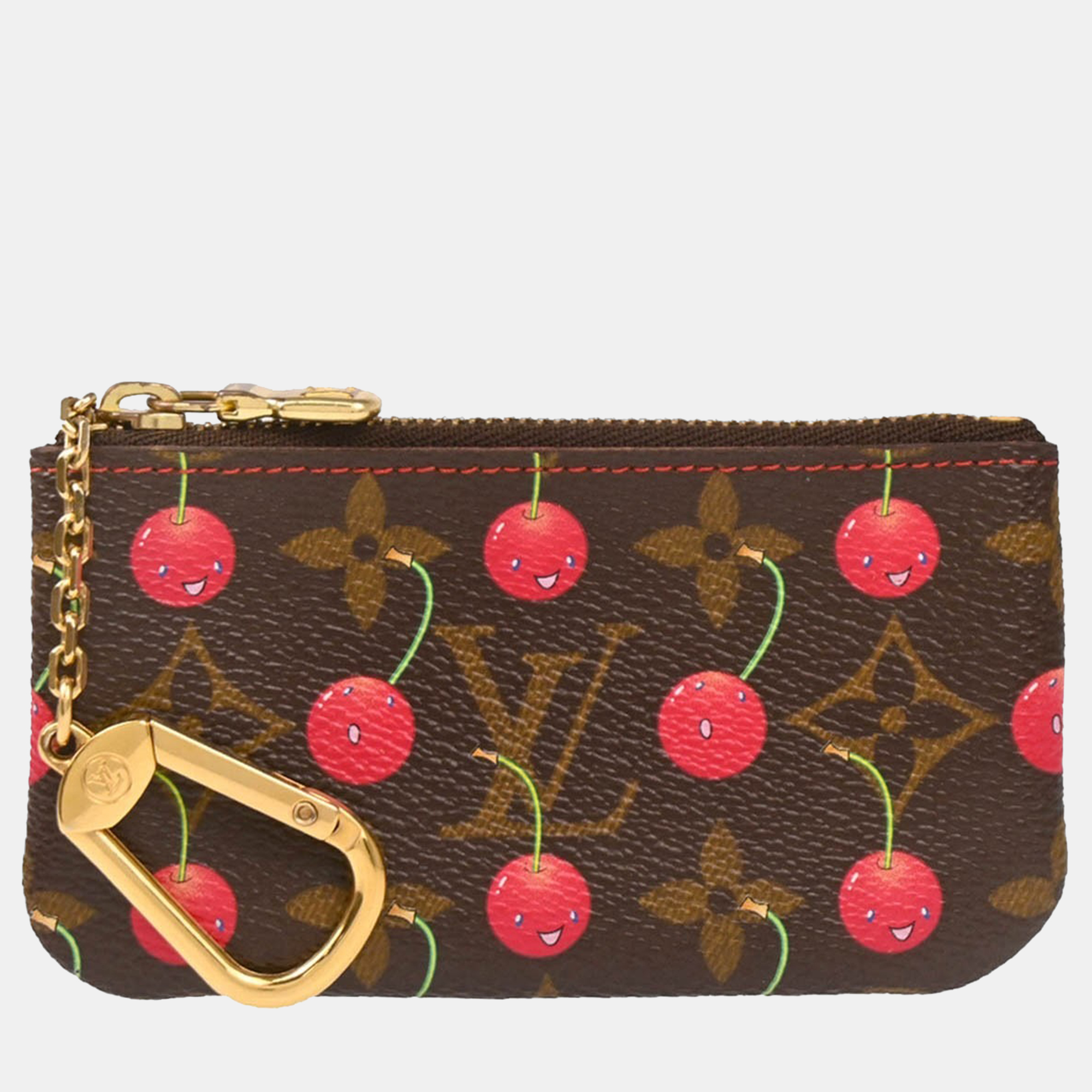 

Louis Vuitton Cherry Pochette Cles Coin Purse Wallet, Brown