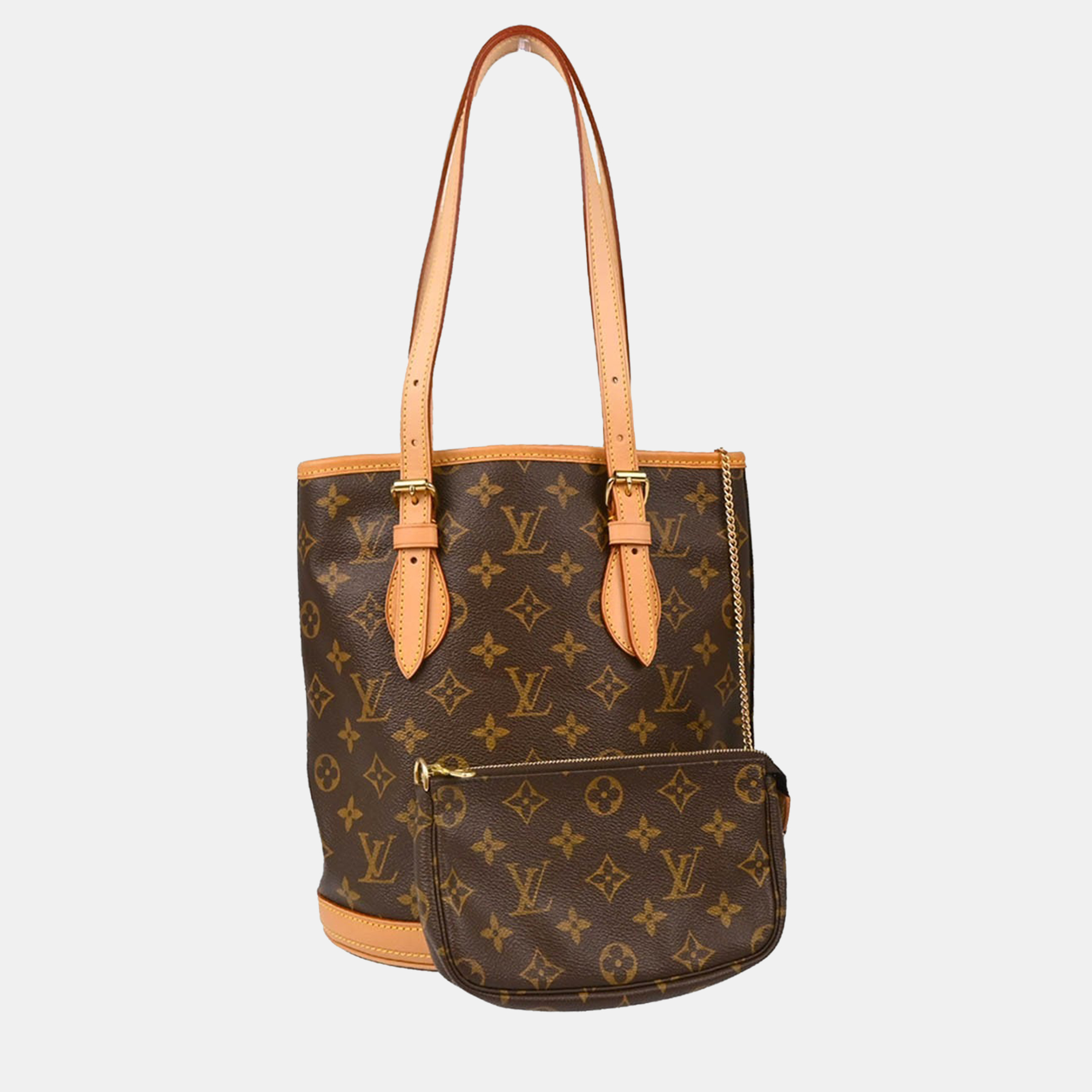 

Louis Vuitton Monogram Bucket PM Tote Bag, Brown