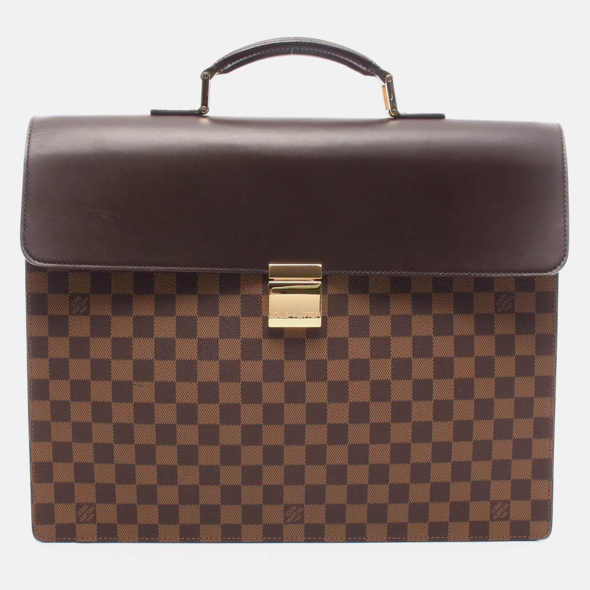 

Louis Vuitton Altona GM Damier Ebene Canvas Leather Briefcase, Brown