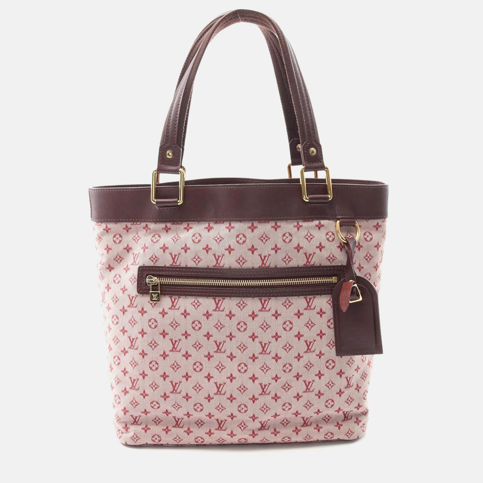 Pre-owned Louis Vuitton Lucille Gm Tote Hand Bag Monogram Mini Canvas Cerise In Pink