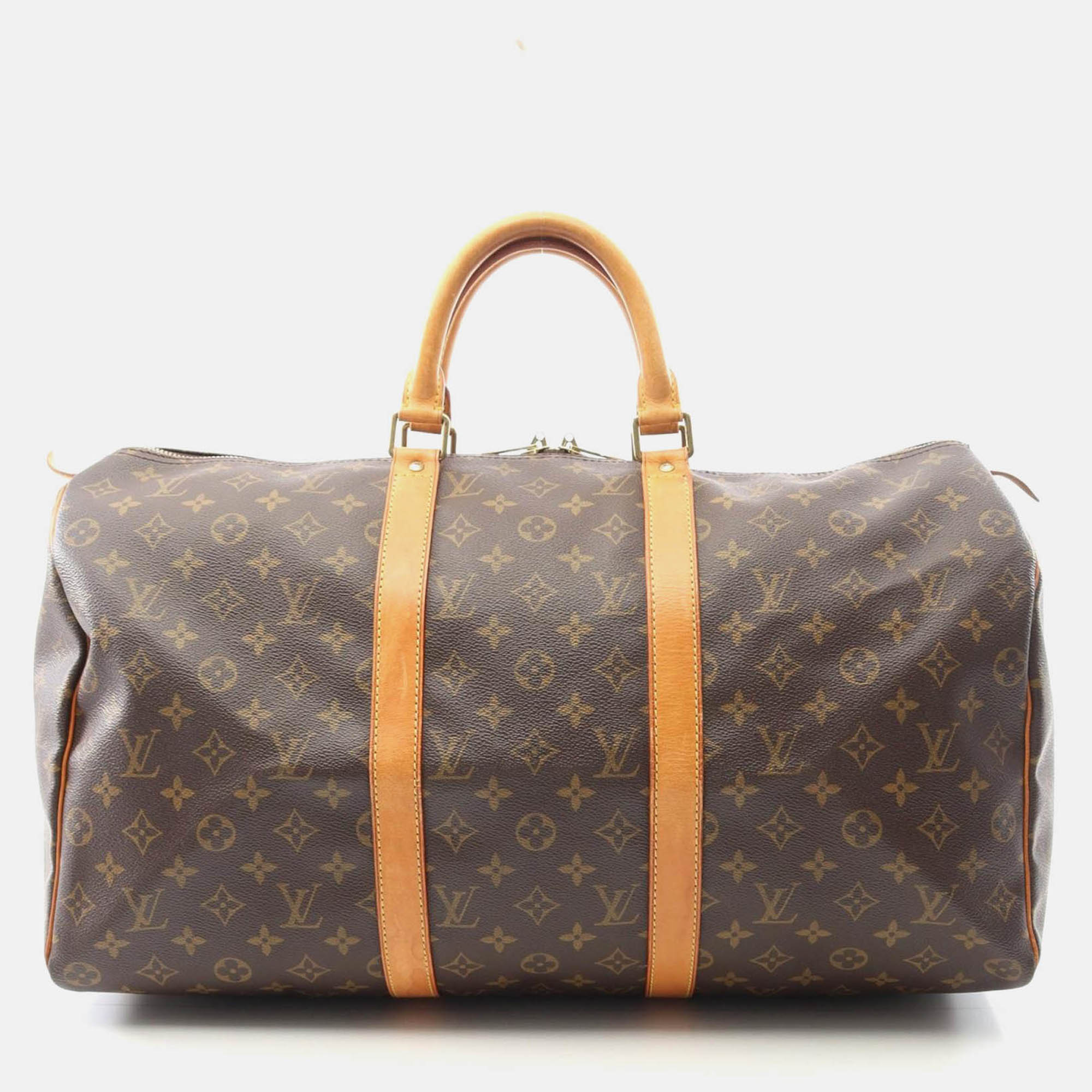 

Louis Vuitton Keepall 50 Travel Duffle Bag Monogram Canvas, Brown