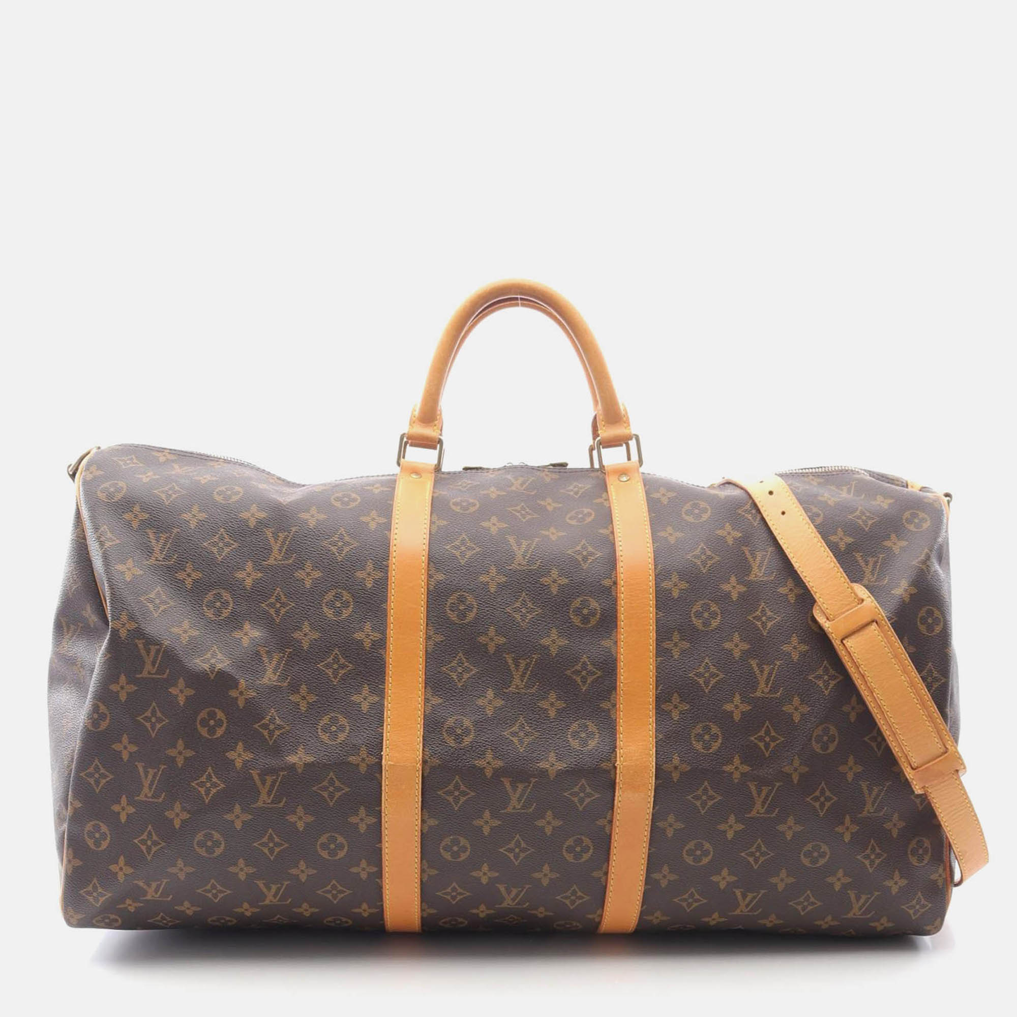 

Louis Vuitton Keepall Bandouliere 60 Travel Duffle Bag Luggage Monogram, Brown