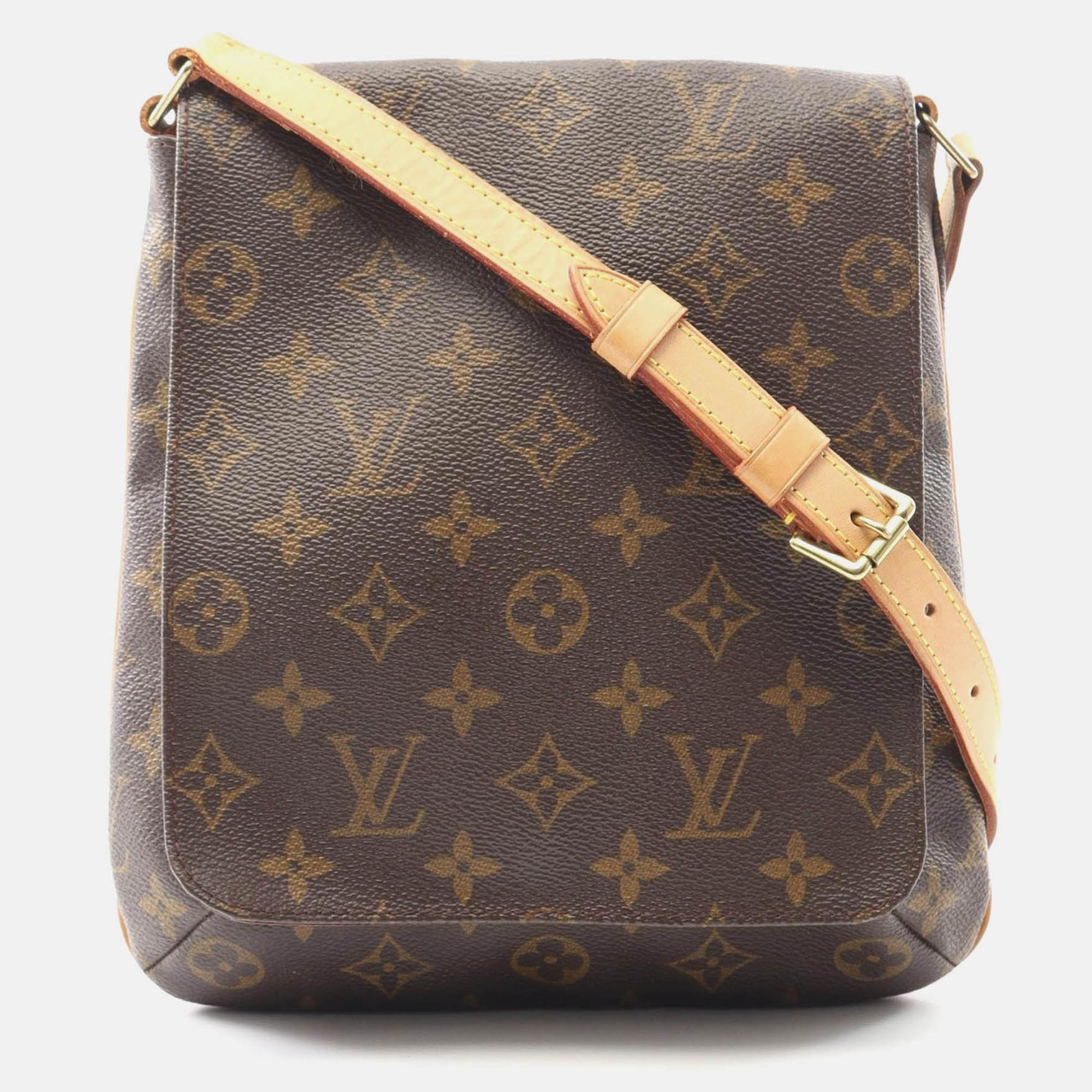 Pre-owned Louis Vuitton Musette Salsa Short Strap Shoulder Bag Monogram In Brown