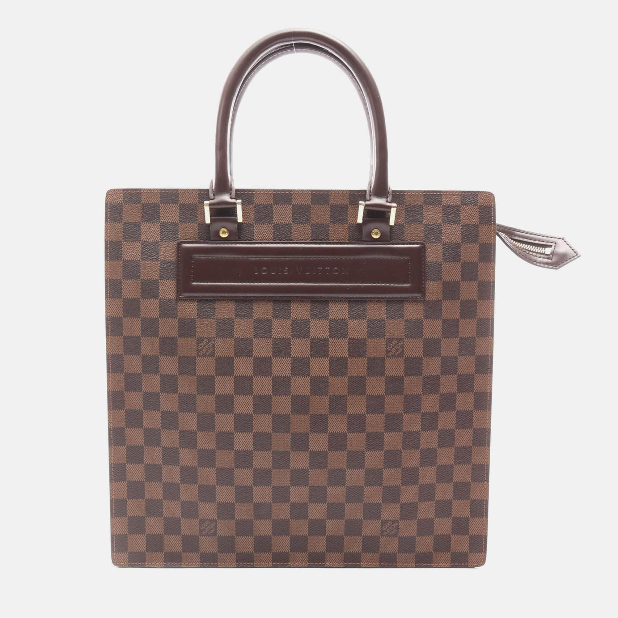 

Louis Vuitton Venice GM Tote Bag Damier Canvas Leather Ebene, Brown