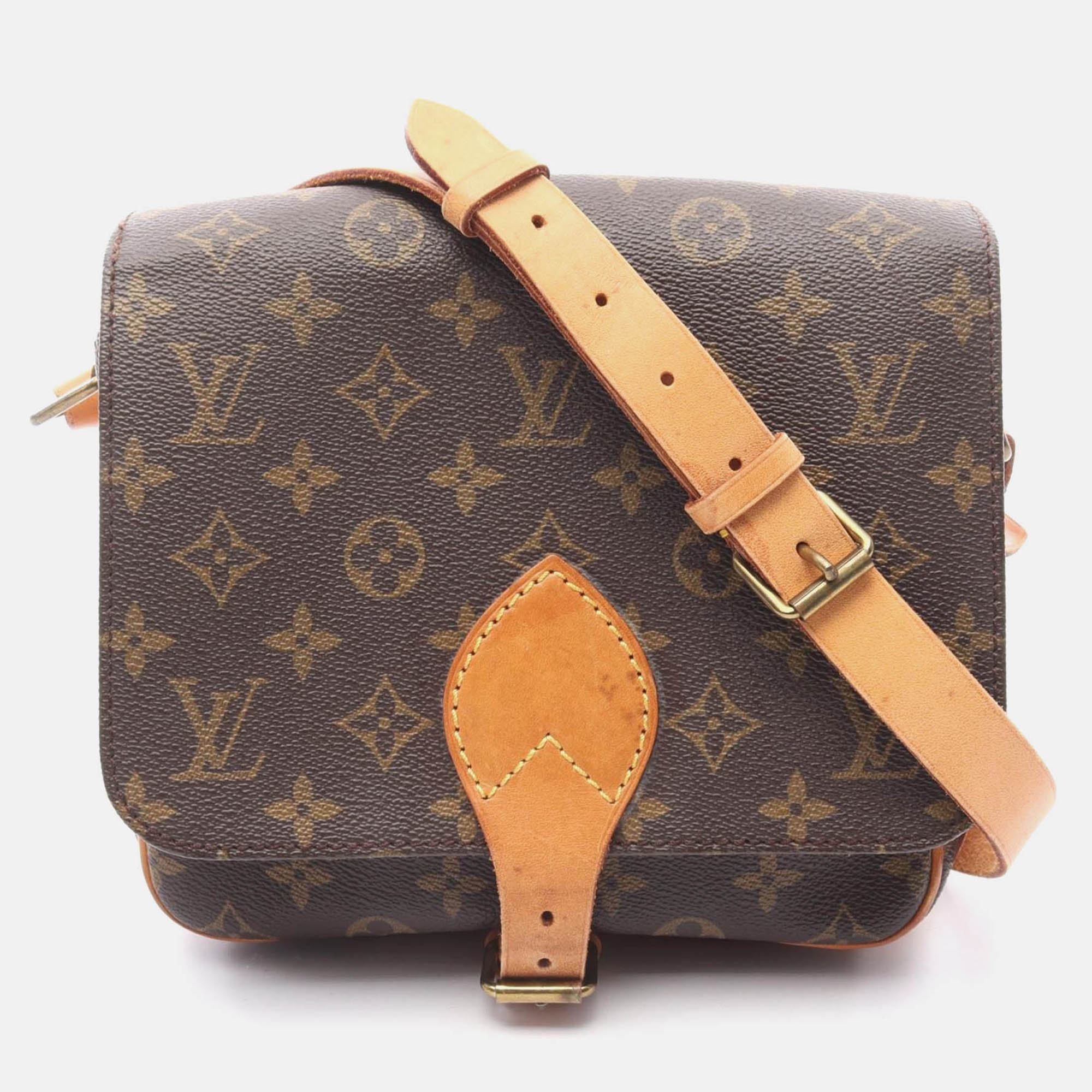 

Louis Vuitton Cartouchiere MM Shoulder Bag Monogram Canvas, Brown