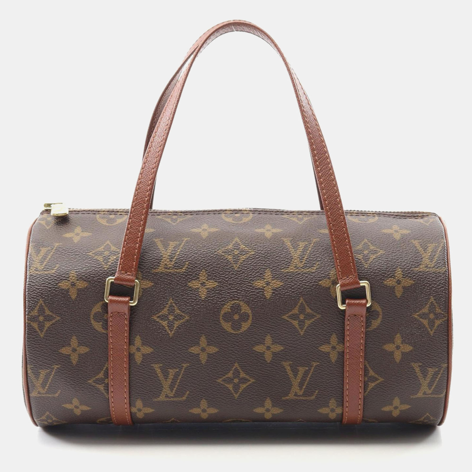 Pre-owned Louis Vuitton Papillon Pm 26 Handbag Monogram Canvas In Brown