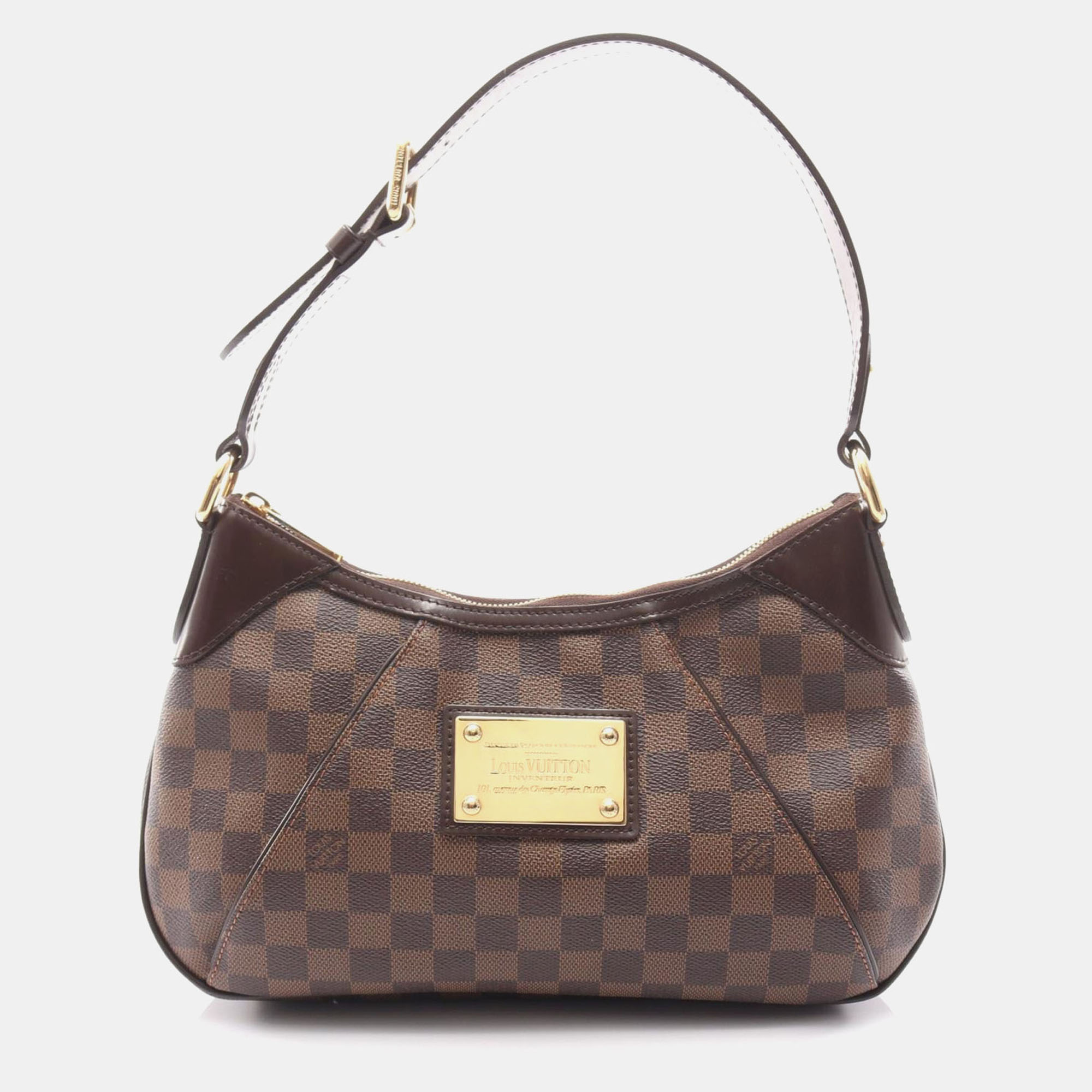

Louis Vuitton Thames Pm Shoulder Bag Damier Canvas Ebene, Brown