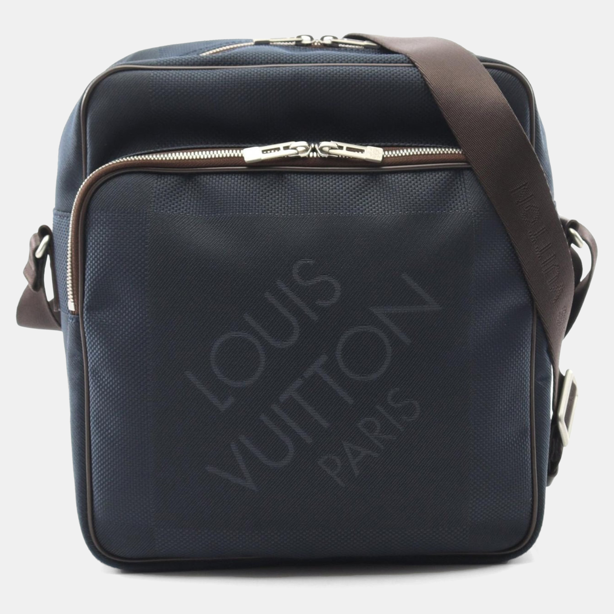 

Louis Vuitton Pilot Shoulder Bag Damier Jean Canvas Leather Blue Ocean