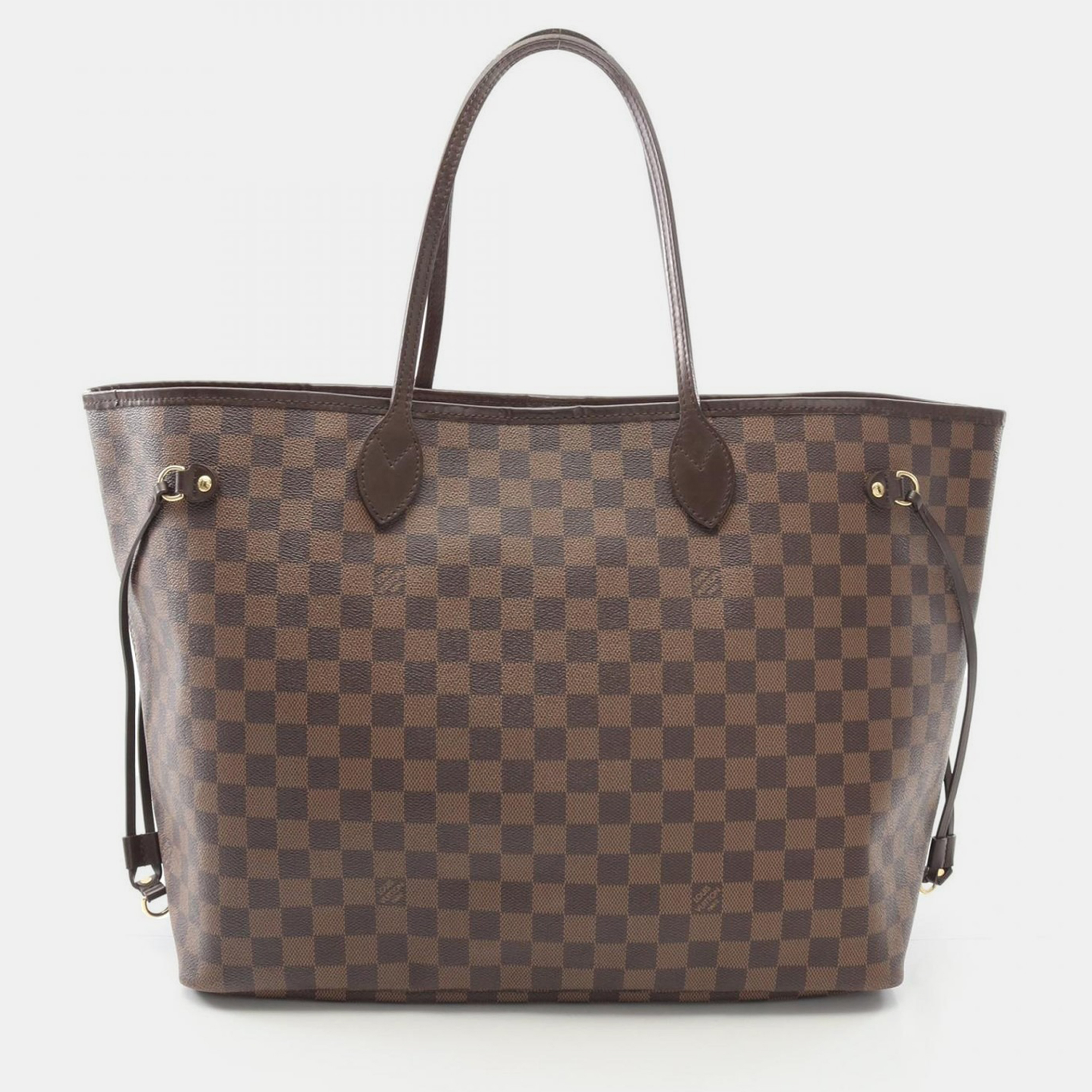 

Louis Vuitton Neverfull Gm Shoulder Tote Bag Damier Canvas Ebene, Brown