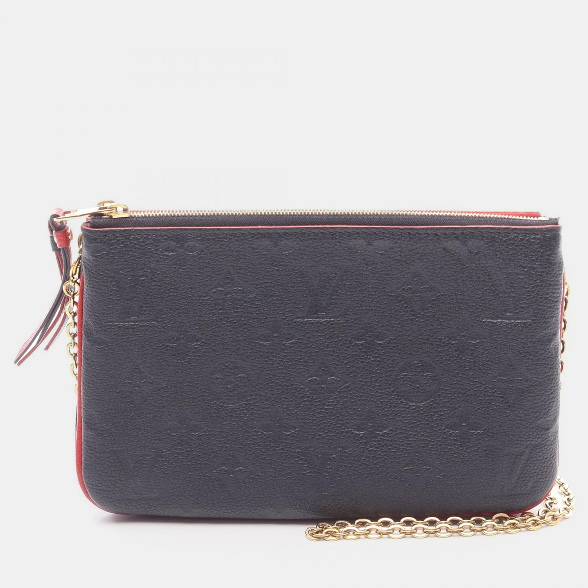 

Louis Vuitton Pochette Double Zip Shoulder Bag Monogram Empreinte Blue