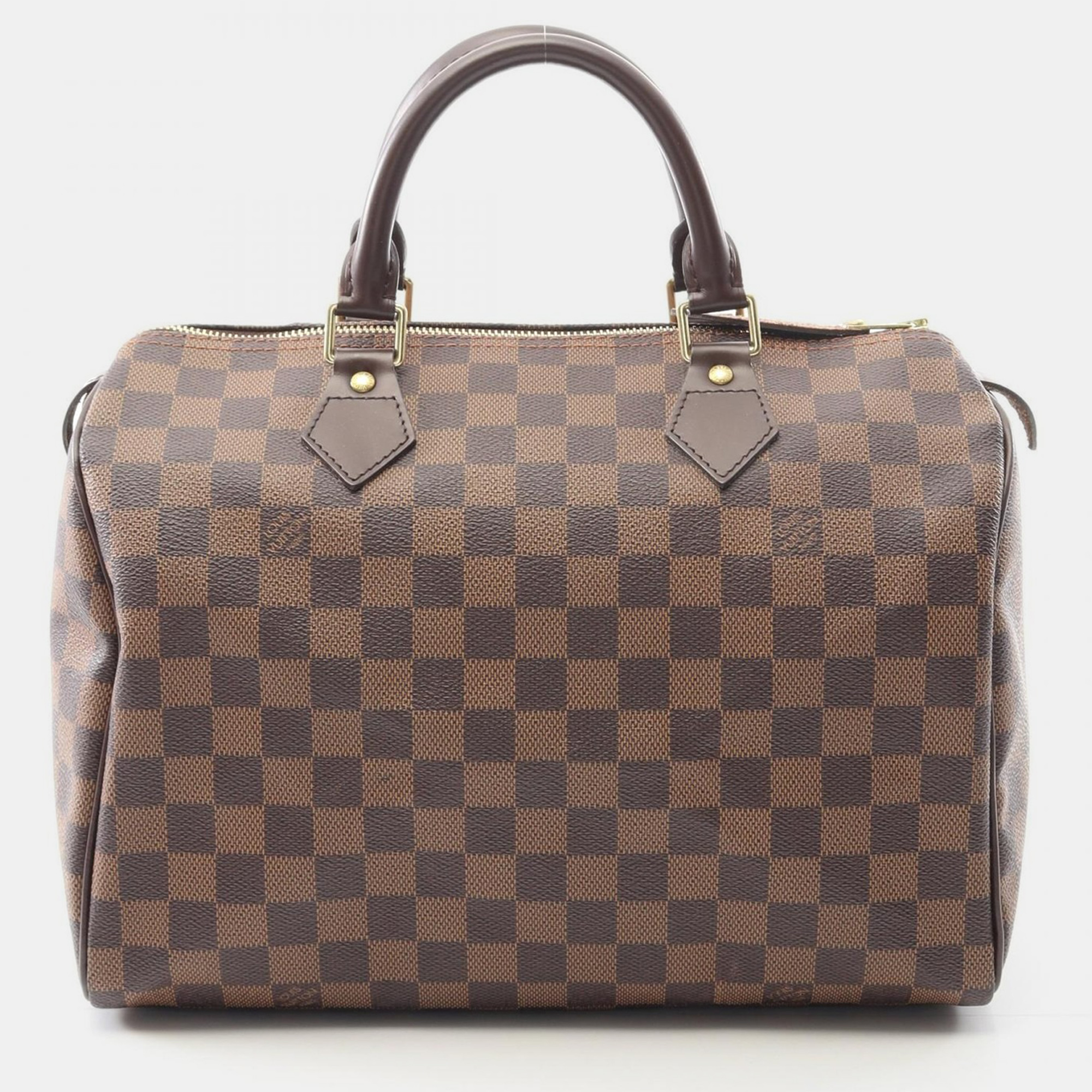 

Louis Vuitton Speedy 30 Handbag Damier Canvas Leather Brown Ebene
