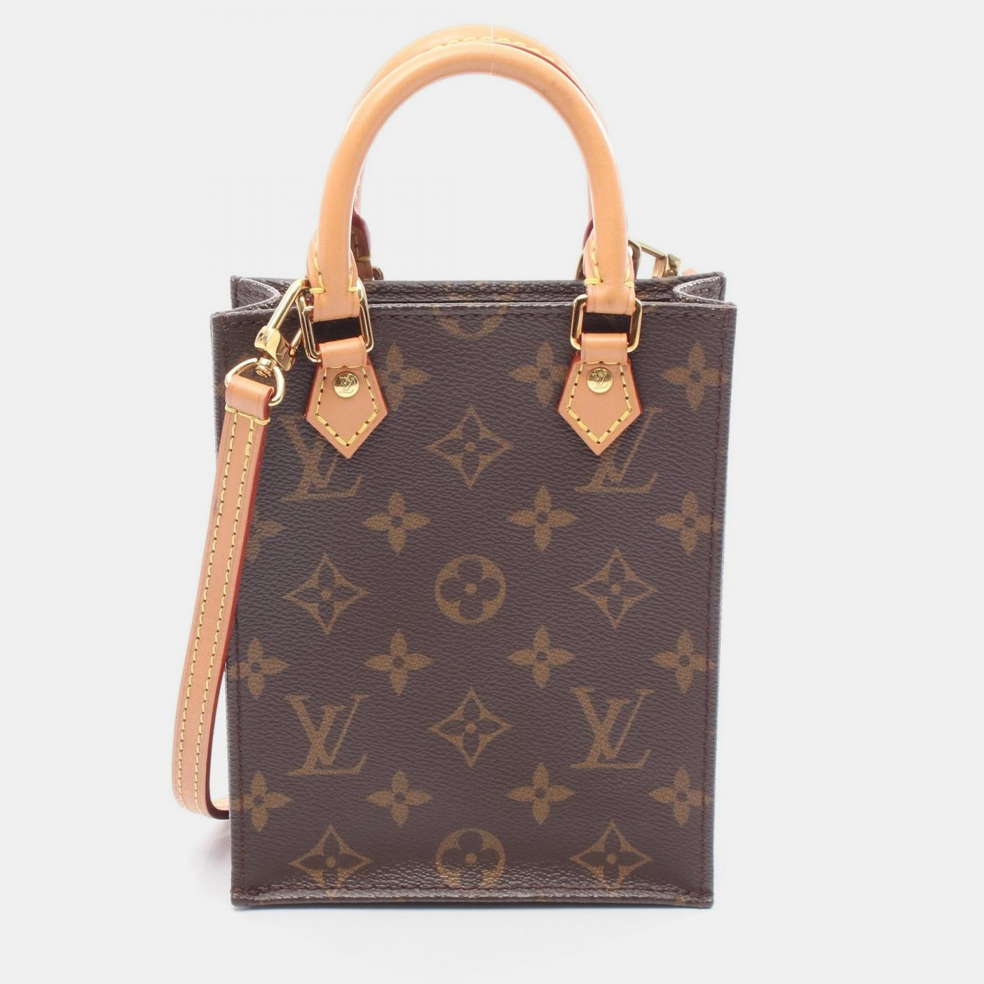 

Louis Vuitton Petite Sac Plat Brown Monogram Canvas Tote Bag