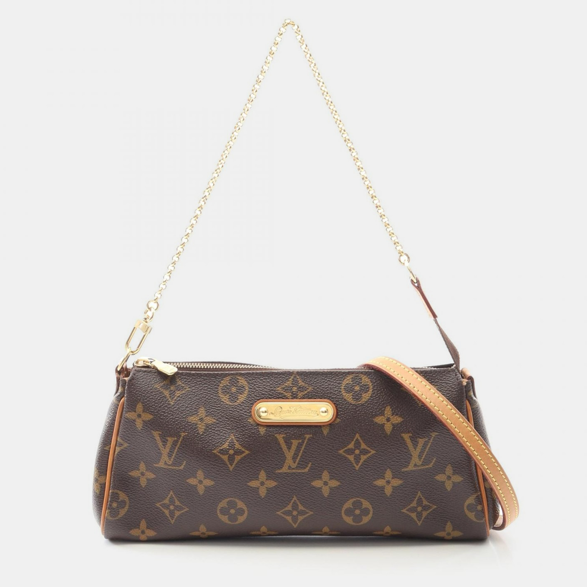 

Louis Vuitton Eva Brown Monogram Canvas Leather Shoulder Bag