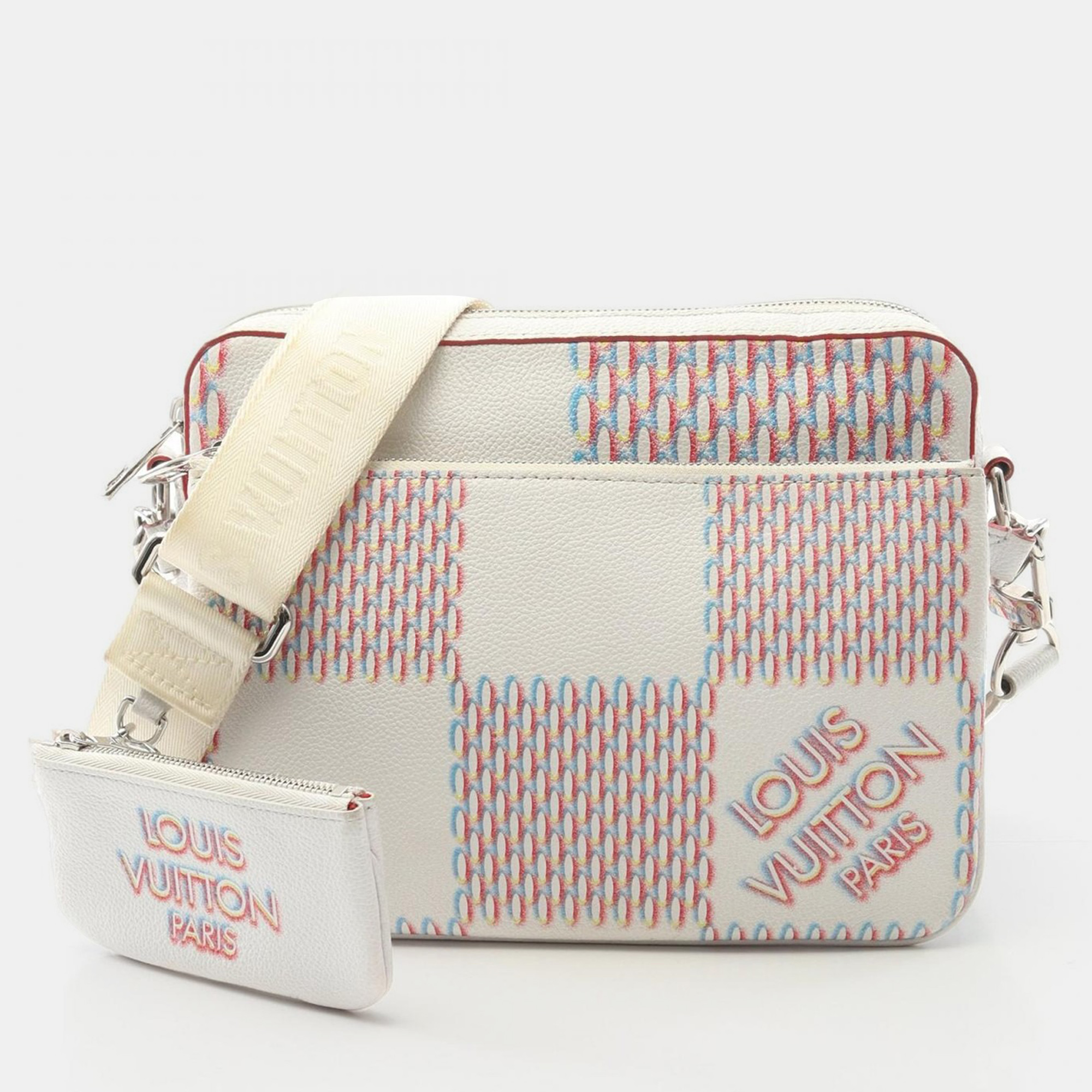 

Louis Vuitton Trio Multicolor Damier Giant Leather Messenger Bag