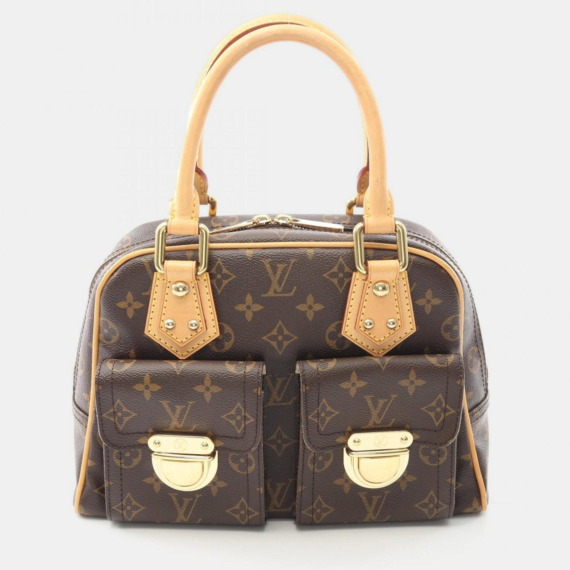 

Louis Vuitton Manhattan PM Brown Monogram Canvas Leather Handbag