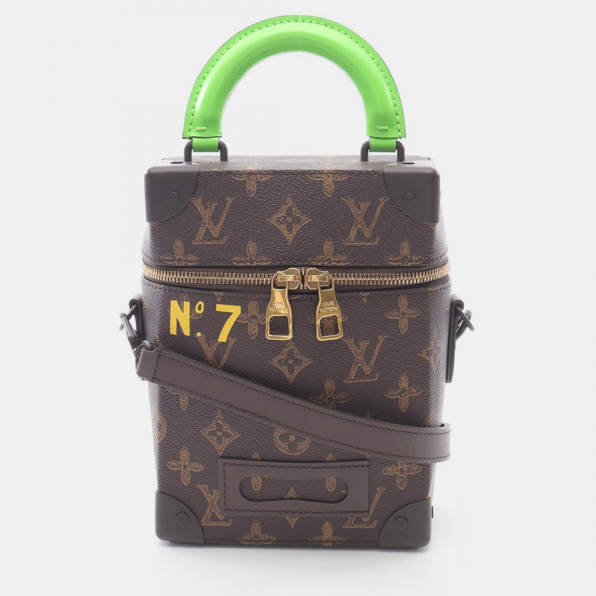 

Louis Vuitton Vertical Box Trunk Brown/Green Monogram Canvas Handbag