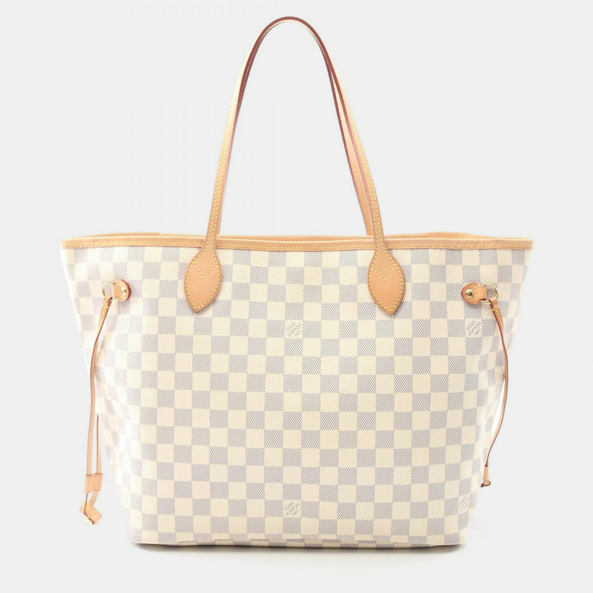 

Louis Vuitton Neverfull MM White Damier Azur Canvas Shoulder Bag