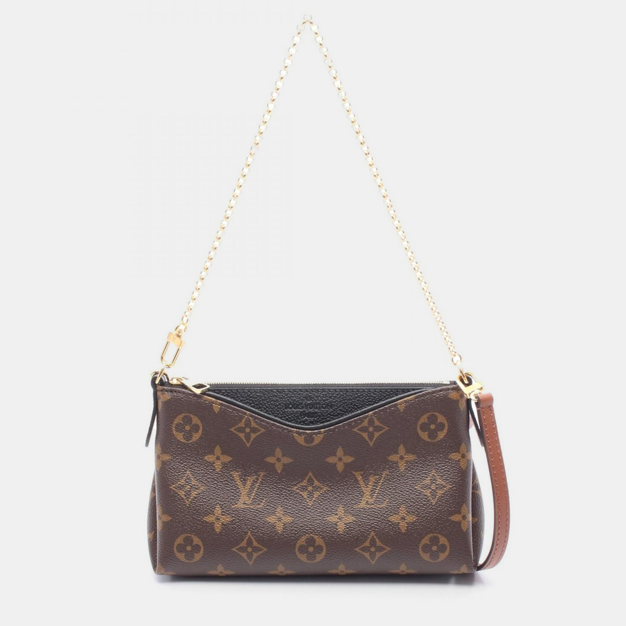 

Louis Vuitton Pallas Clutch Brown Monogram Canvas Handbag