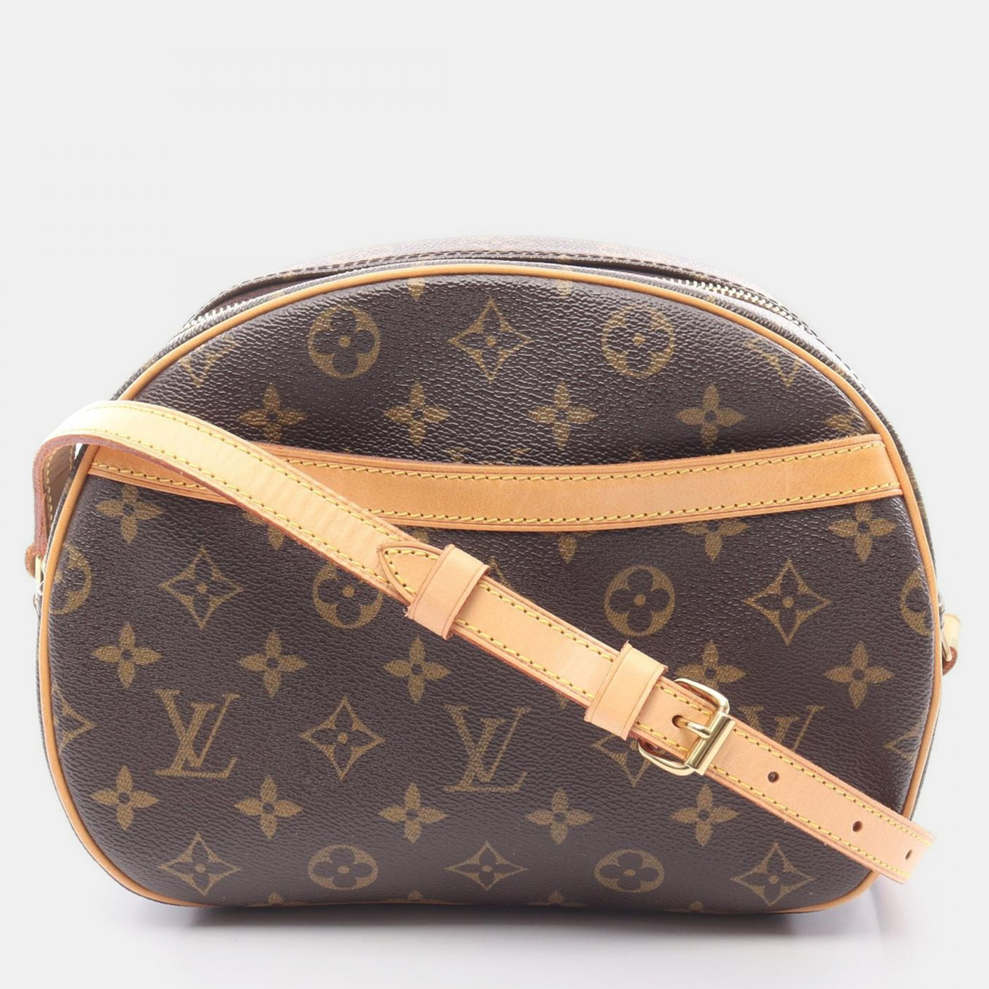 

Louis Vuitton Blois Brown Monogram Canvas Leather Shoulder Bag