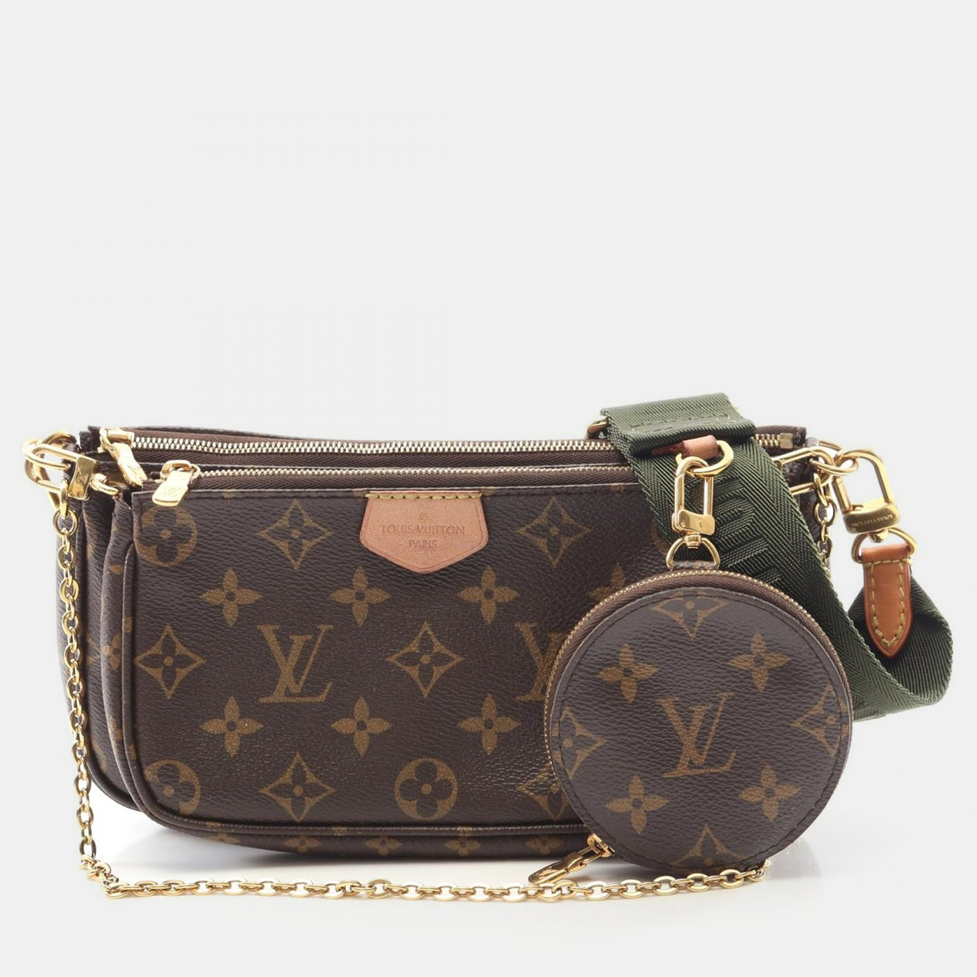 

Louis Vuitton Multi Pochette Accessoires Khaki/Brown Monogram Canvas Shoulder Bag