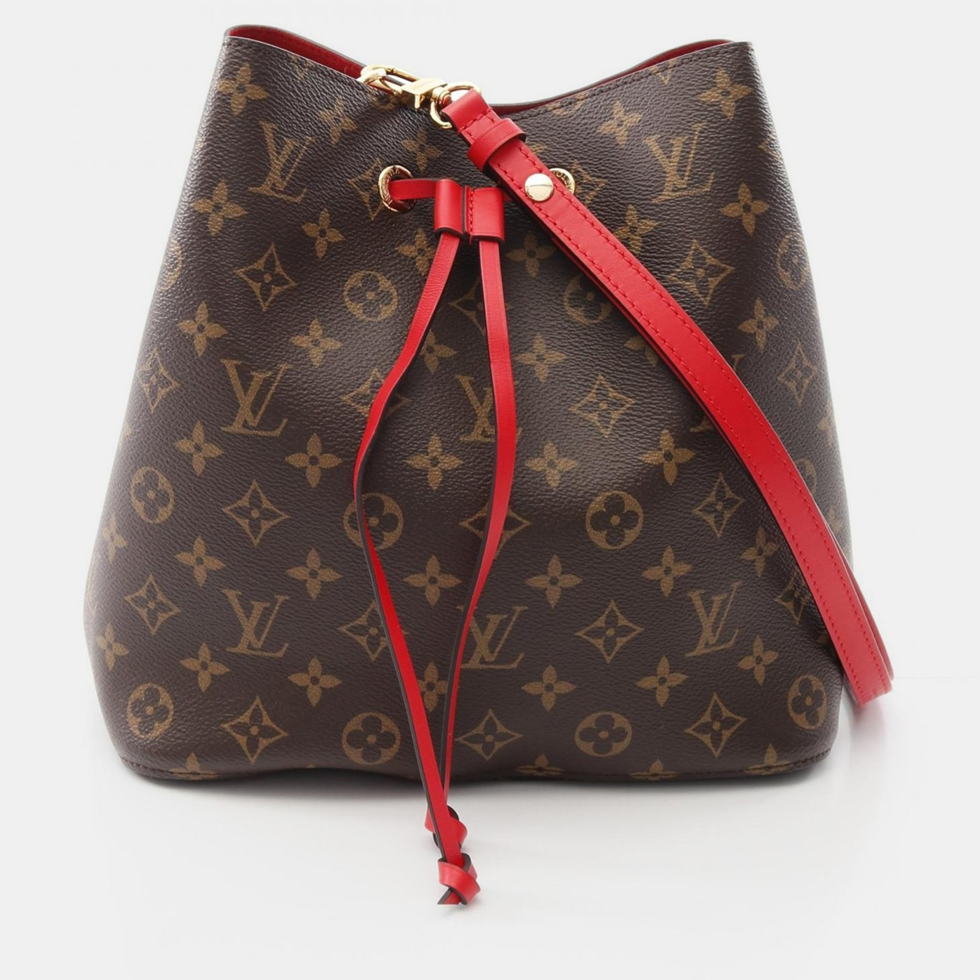 

Louis Vuitton NeoNoe Coquelicot Brown/Red Monogram Canvas Shoulder Bag