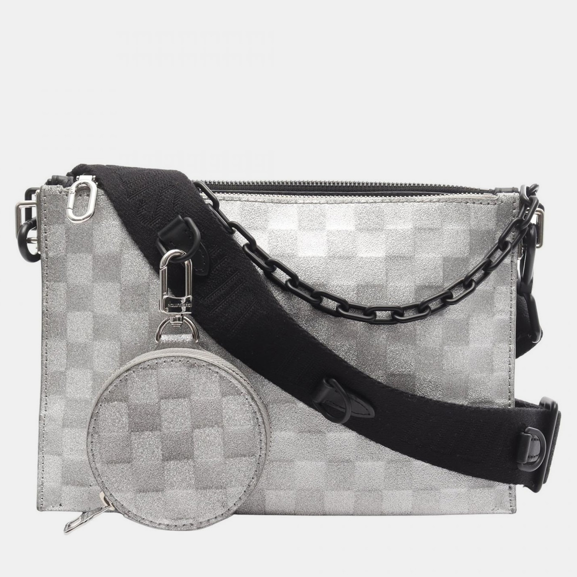 

Louis Vuitton Trio Pouch Nm Black/Silver Damier Glitter Leather Shoulder Bag