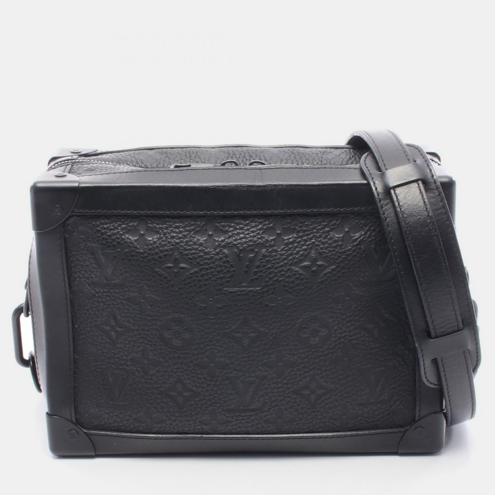 

Louis Vuitton Soft Trunk Noir Monogram Clemence Leather Shoulder Bag, Black