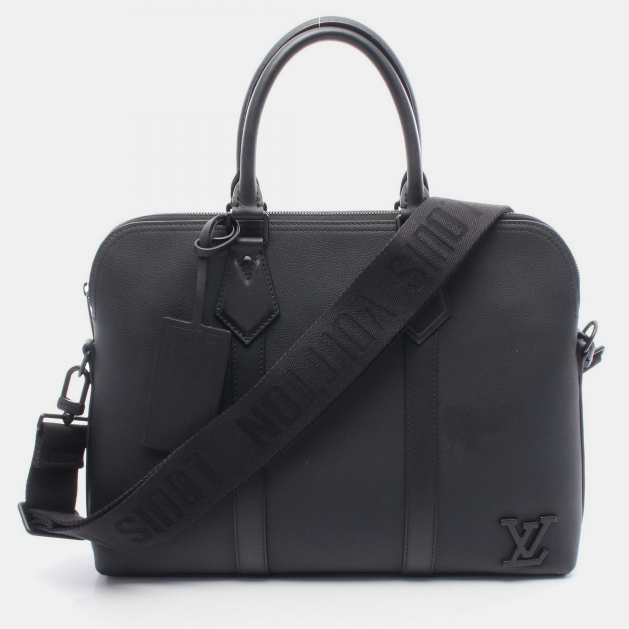 

Louis Vuitton Takeoff Black Aerogram Leather Briefcase Shoulder Handbag