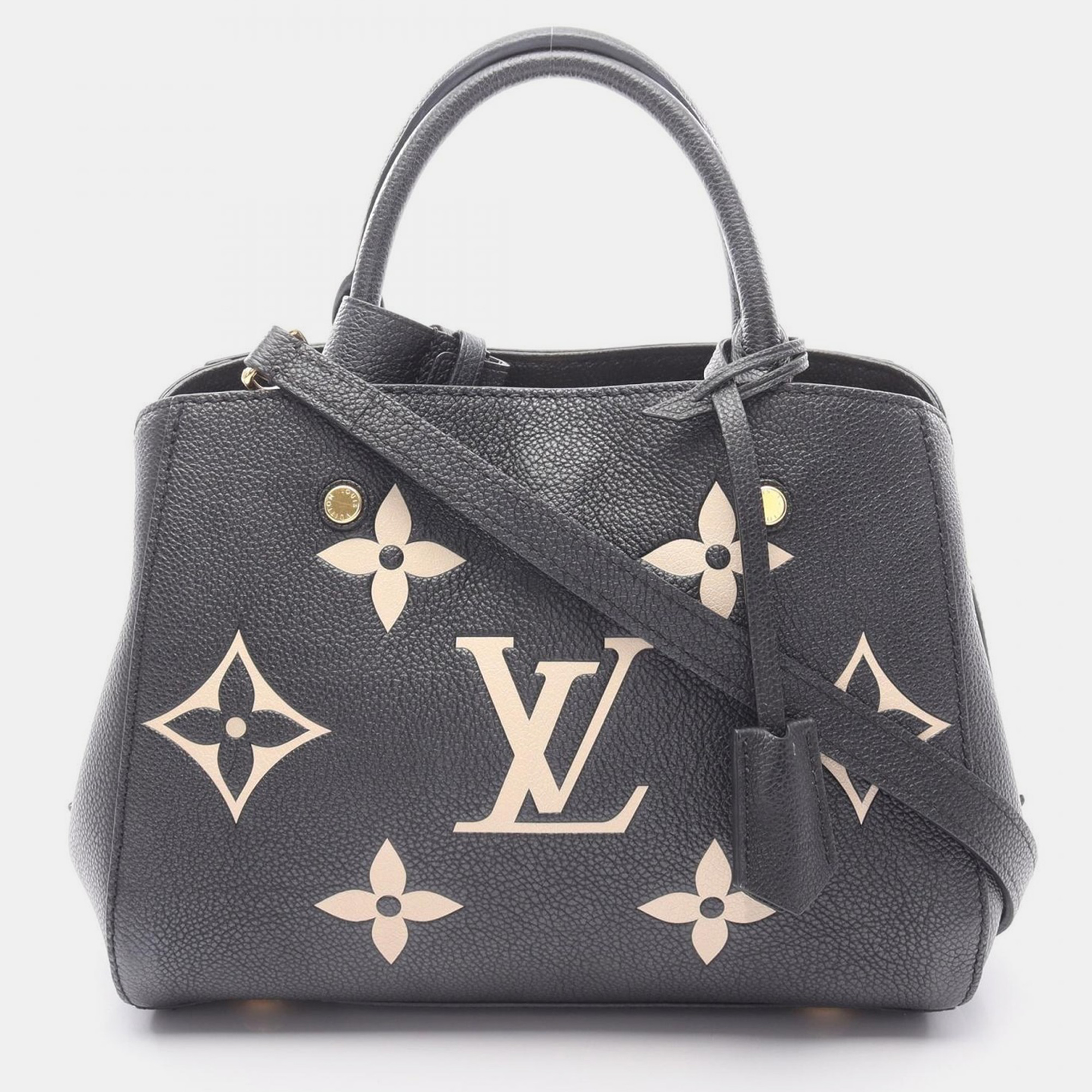 

Louis Vuitton Montaigne BB Beige/Black Monogram Empreinte Shoulder Handbag