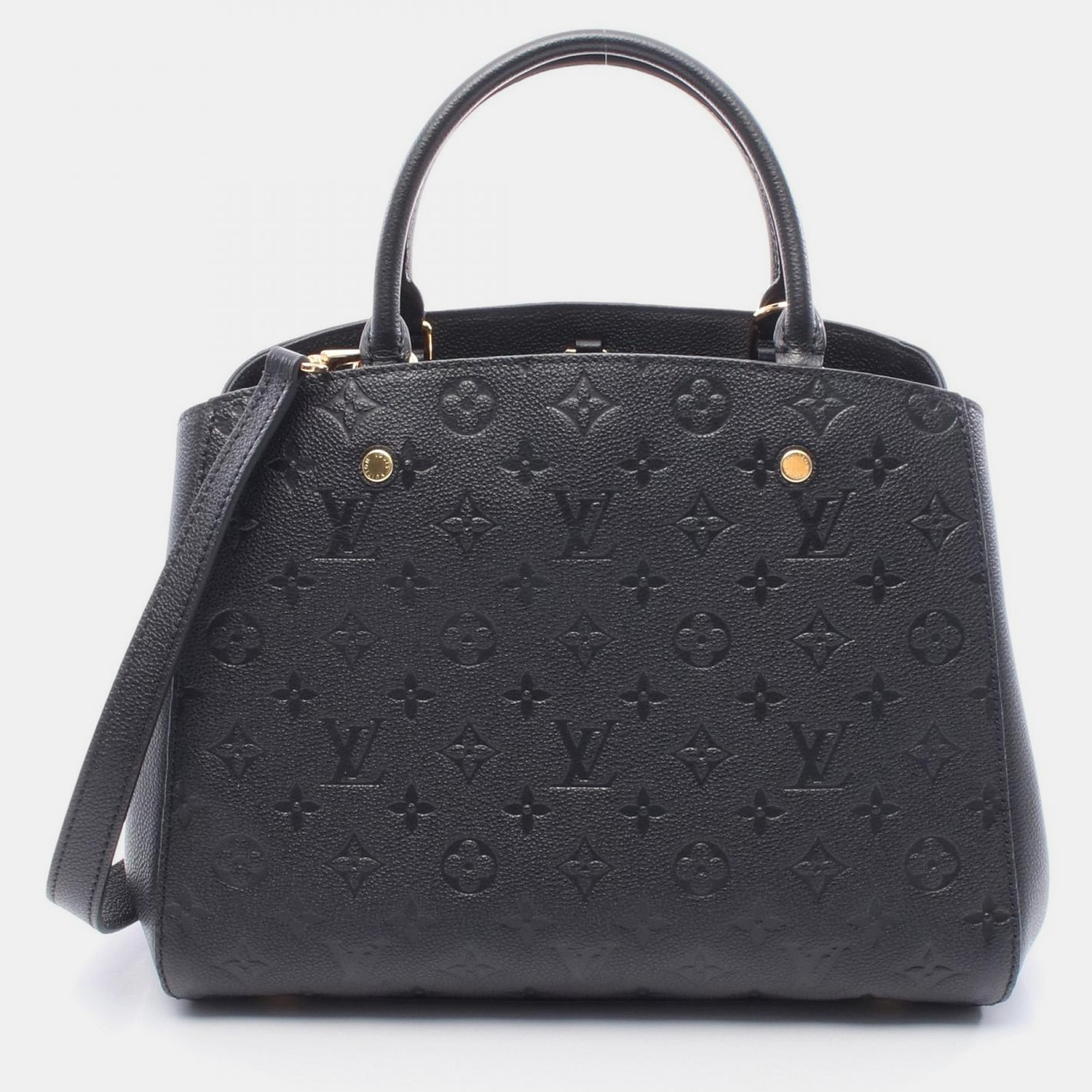 

Louis Vuitton Montaigne MM Noir Monogram Empreinte Shoulder Handbag, Black