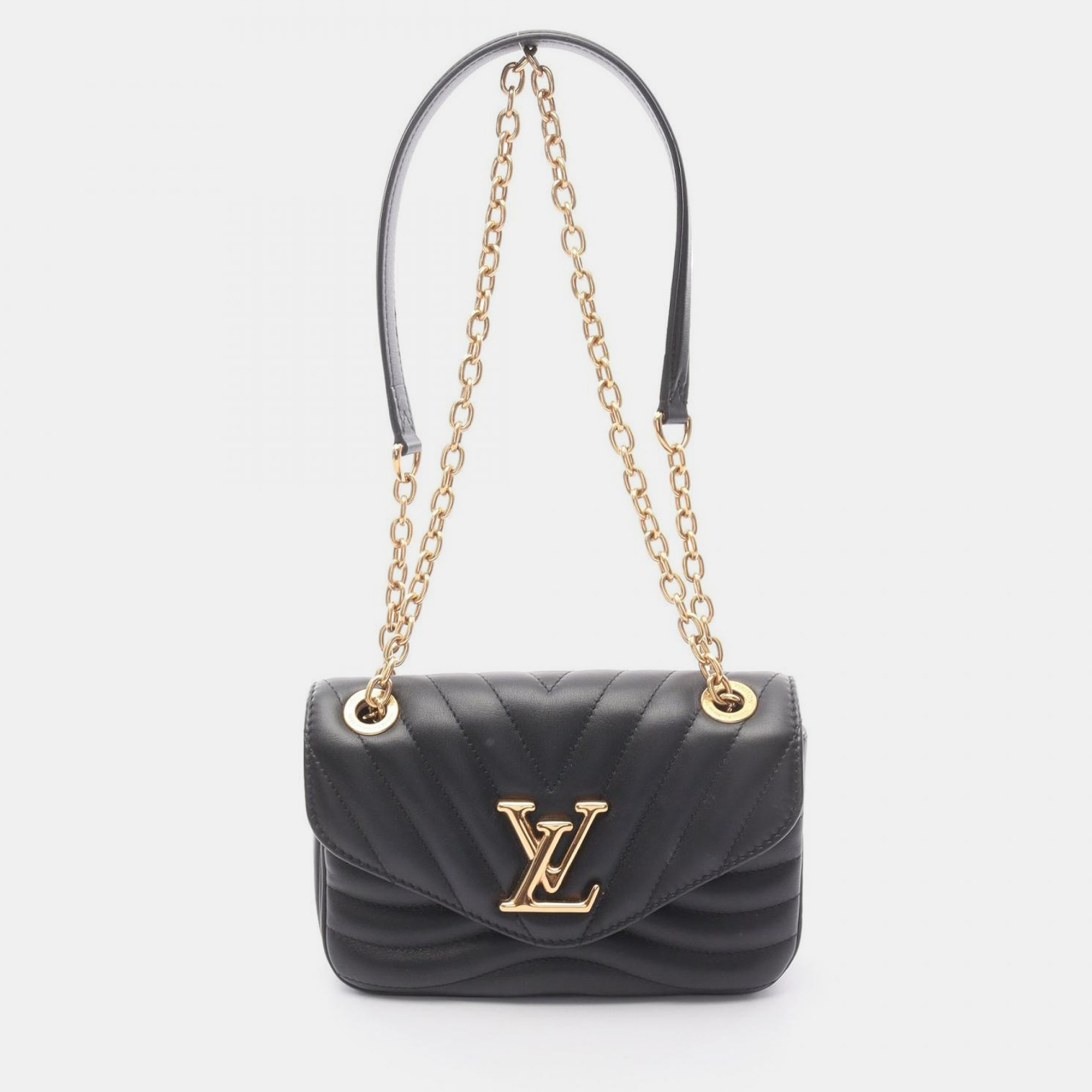 

Louis Vuitton New Wave Chain PM Black Leather Shoulder Bag