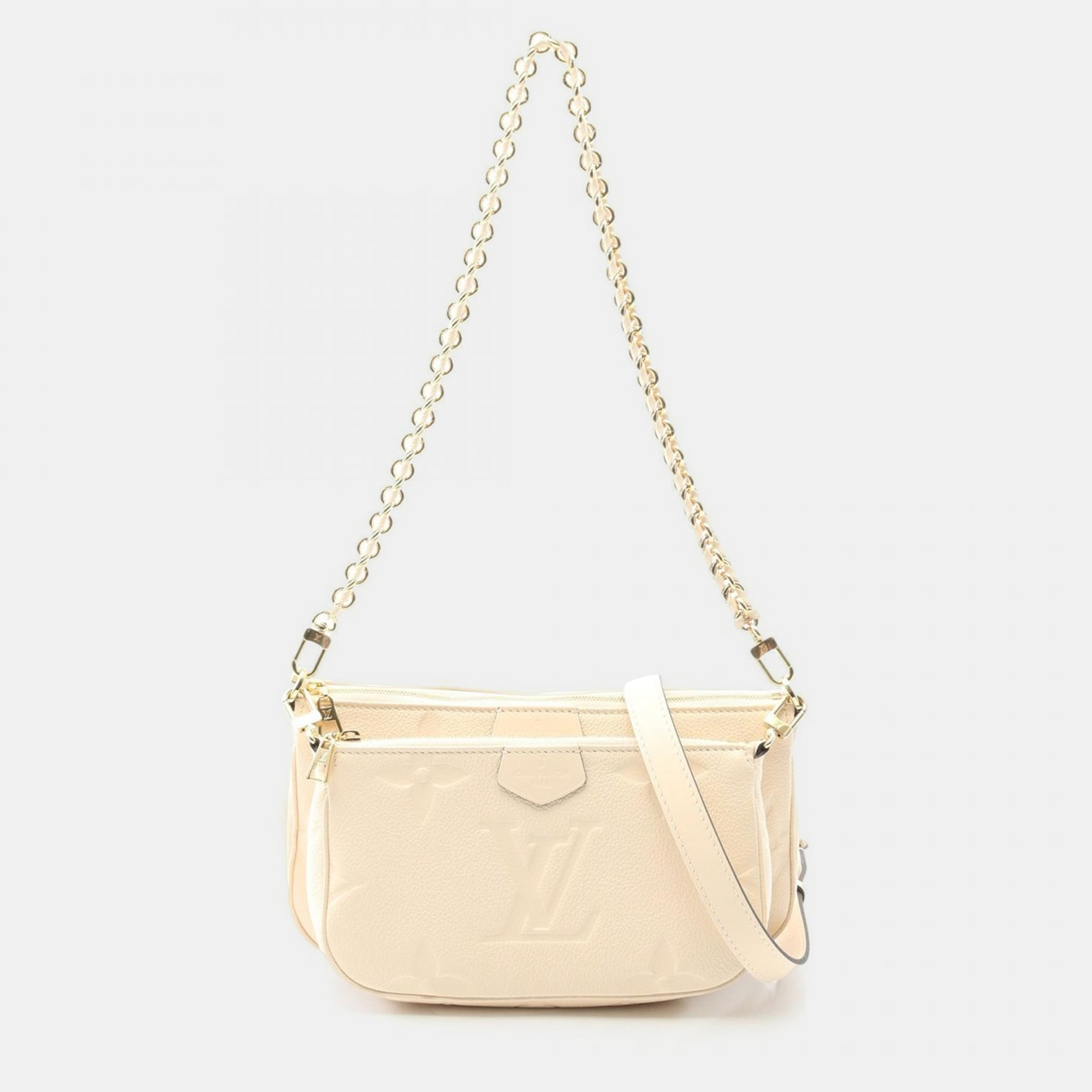 

Louis Vuitton Multi Pochette Accessoires Monogram Empreinte Beige Shoulder Bag