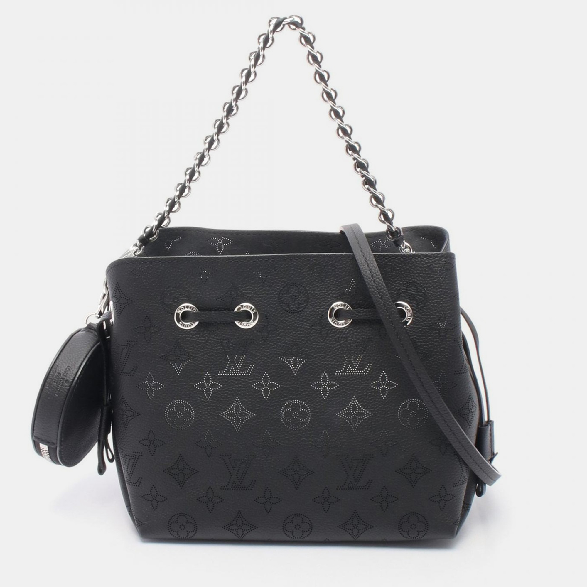 

Louis Vuitton Bella Chain Black Mahina Leather Shoulder Bag