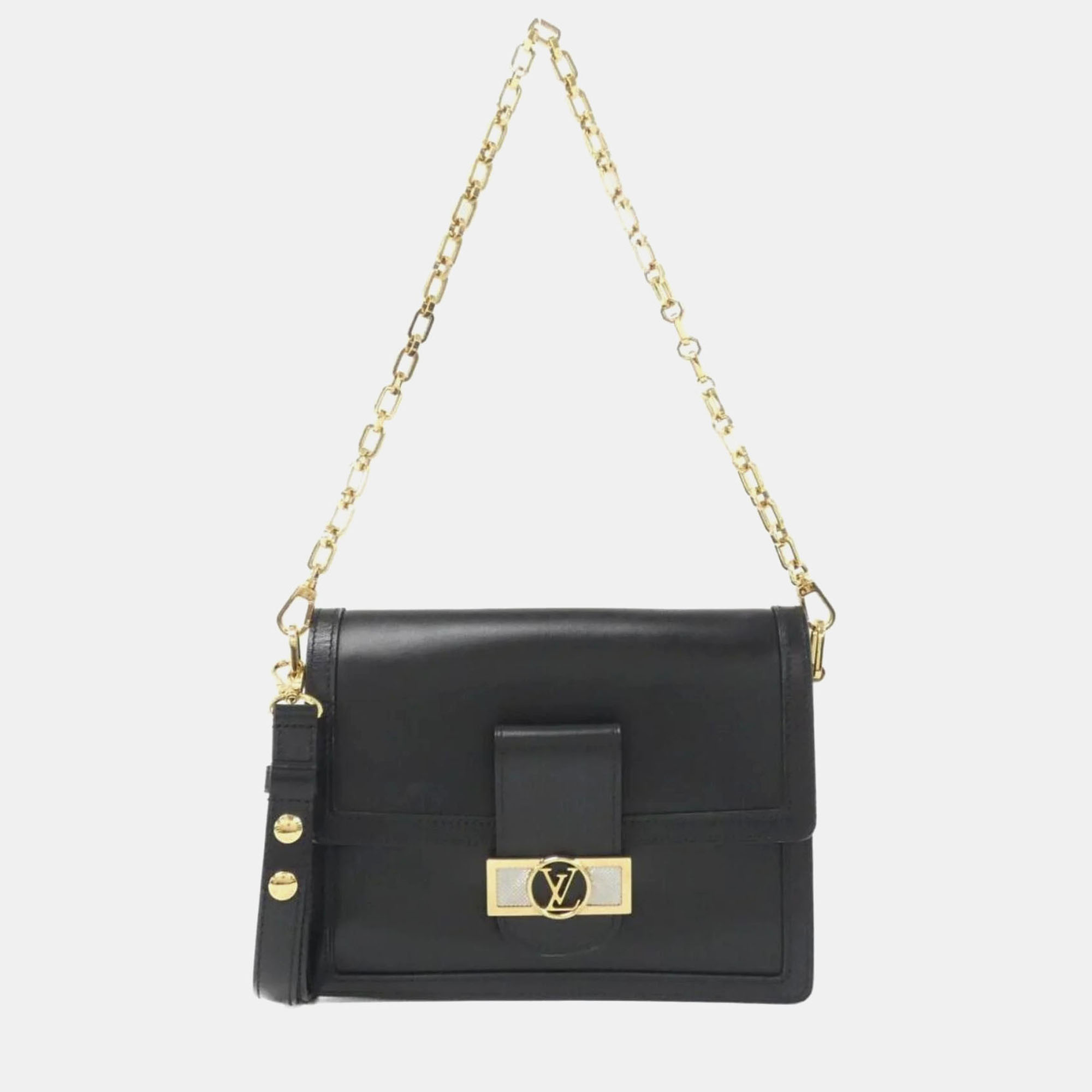 

Louis Vuitton Dauphine MM Black Leather Shoulder Bag