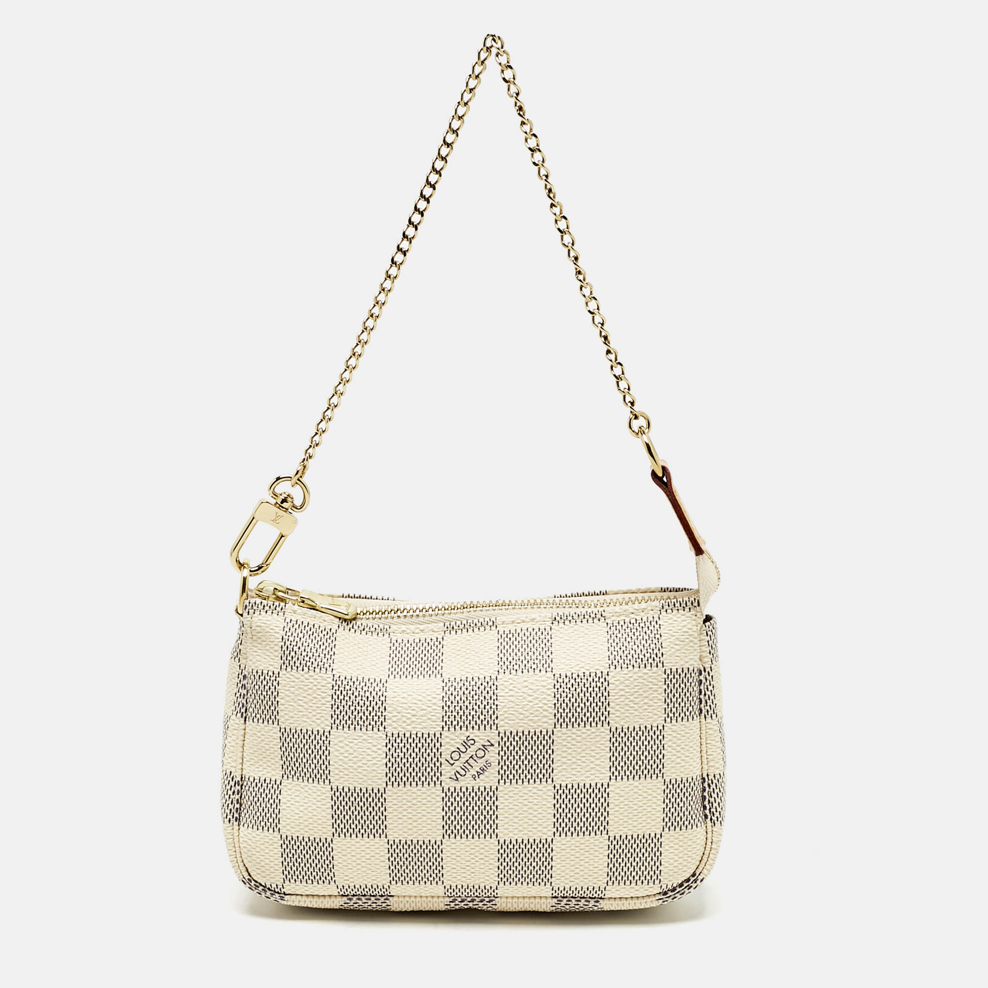 

Louis Vuitton Damier Azur Canvas Mini Pochette Accessoires, White