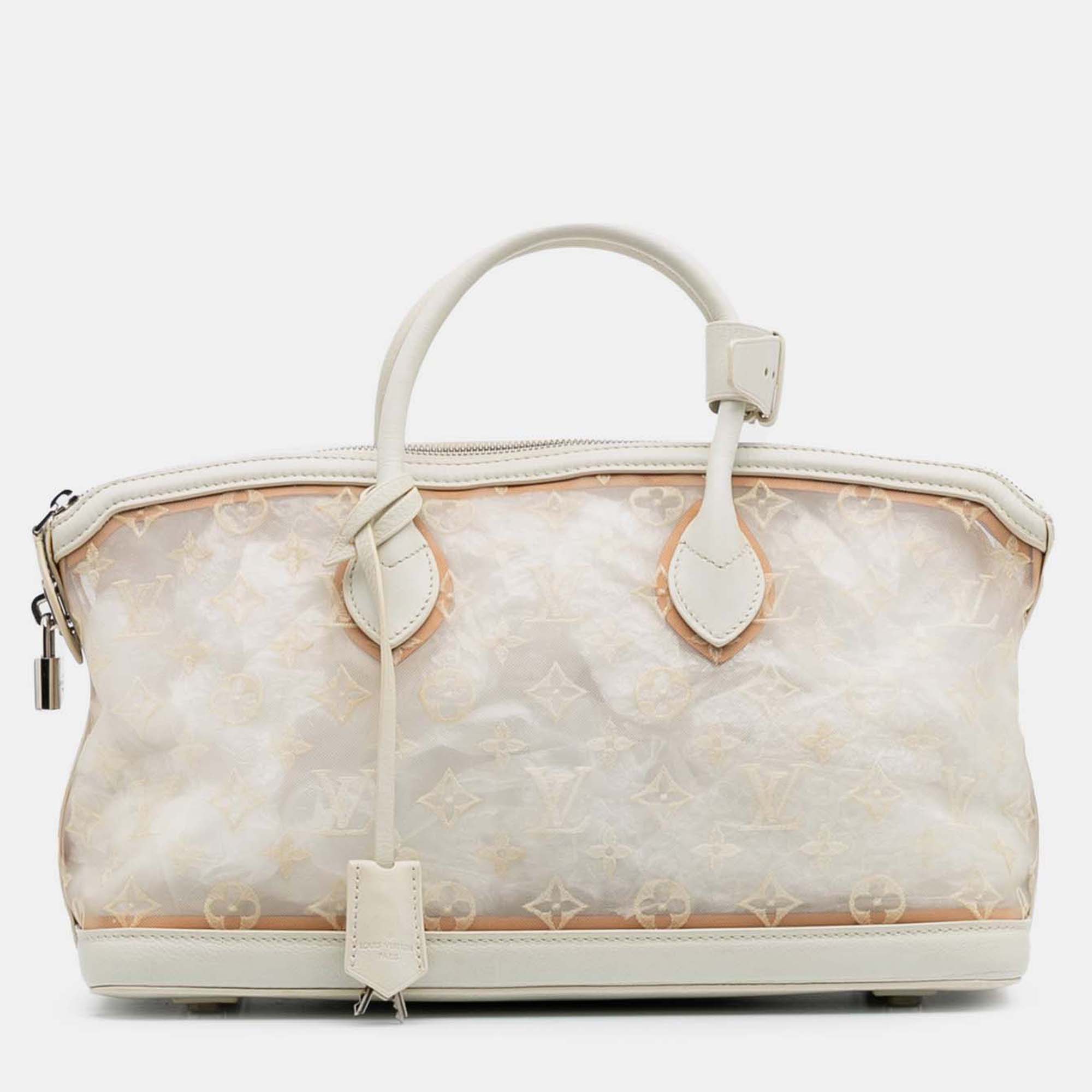 

Louis Vuitton White Monogram Transparence Lockit East-West