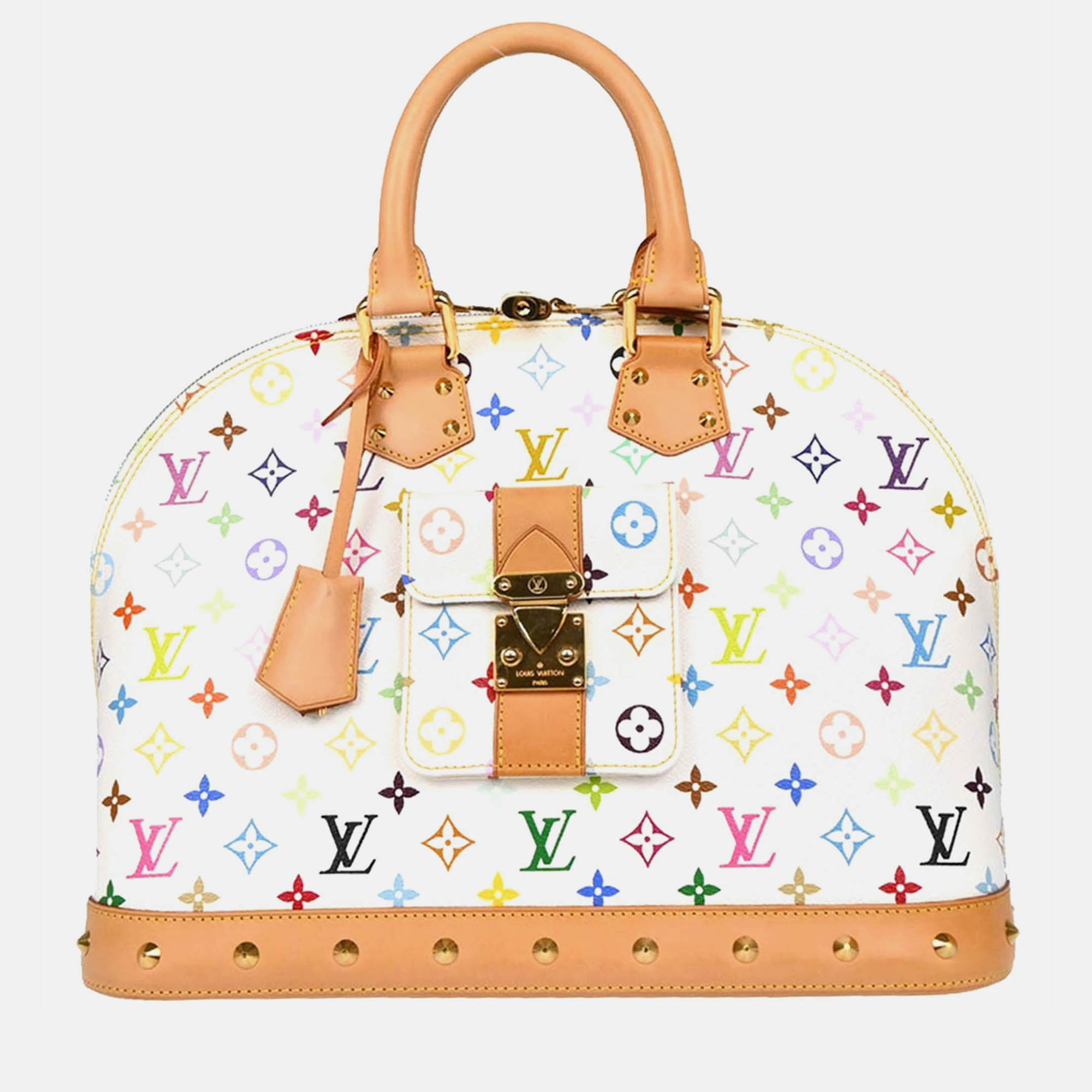 

Louis Vuitton Alma GM White Monogram Multicolor Coated Canvas Shoulder Bag